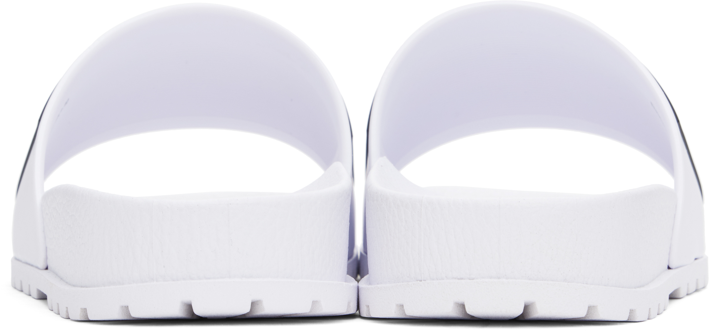 Shop Versace Jeans Couture White Logo Shelly Pool Slides In E003 White