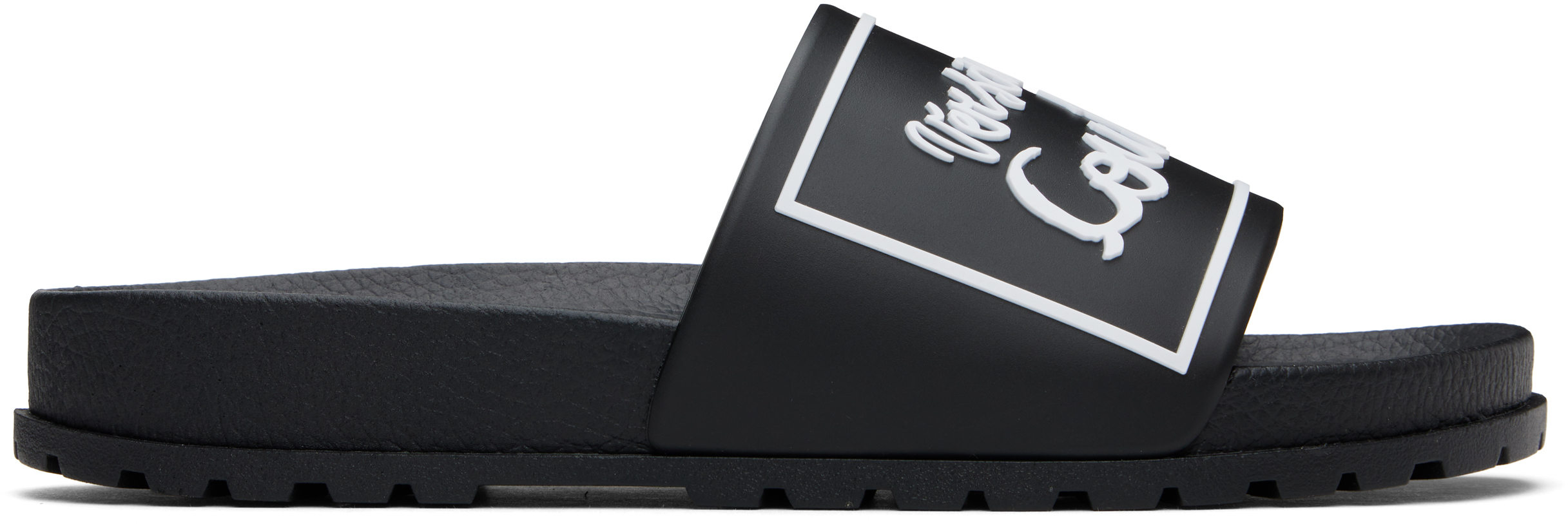Versace Jeans Couture Black Logo Shelly Pool Slides In E899 Black