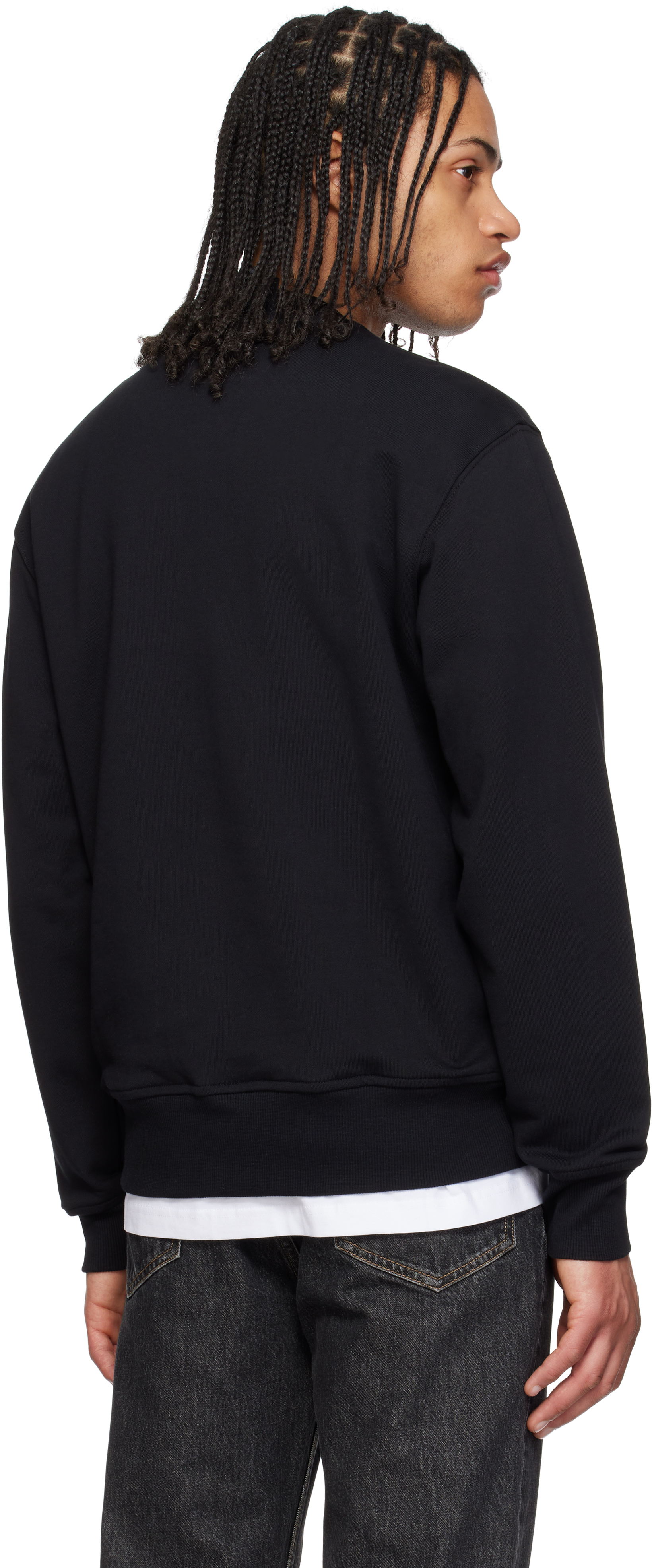 VERSACE JEANS COUTURE BLACK LOGO SWEATSHIRT 