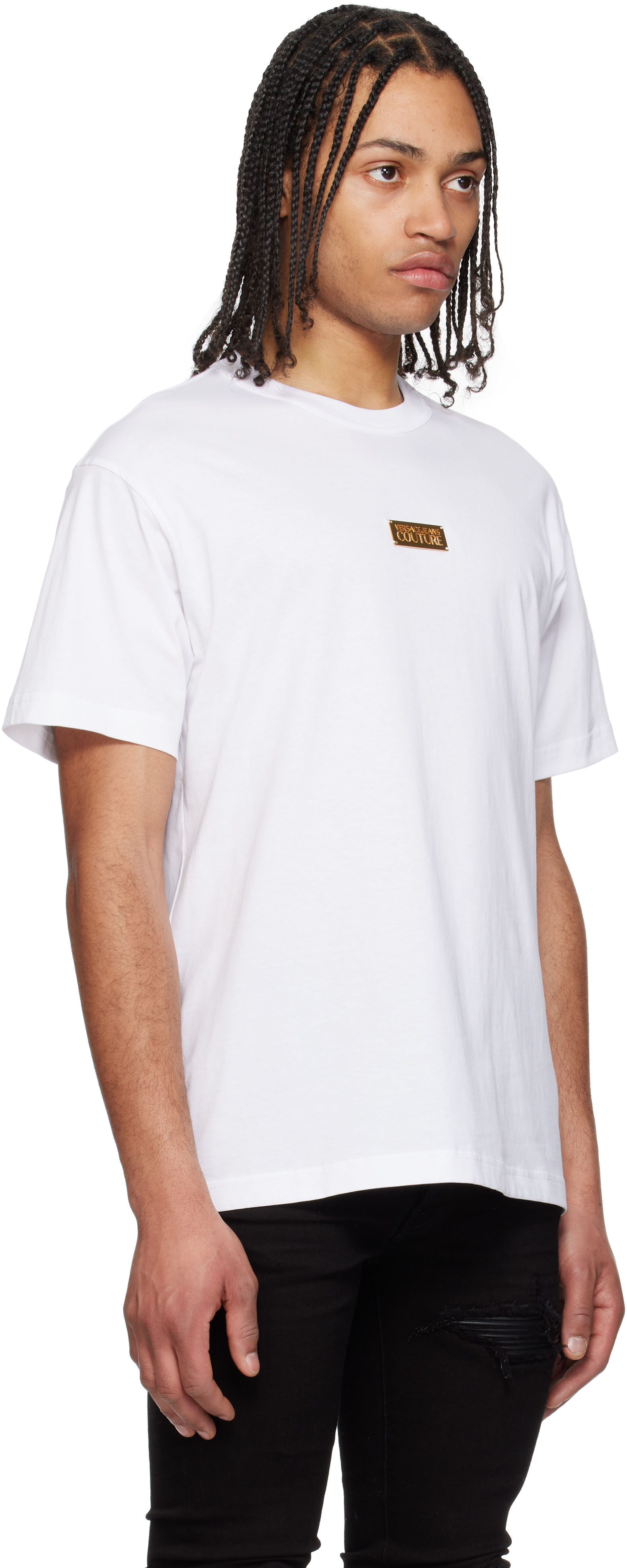 VERSACE JEANS COUTURE WHITE LOGO T-SHIRT 