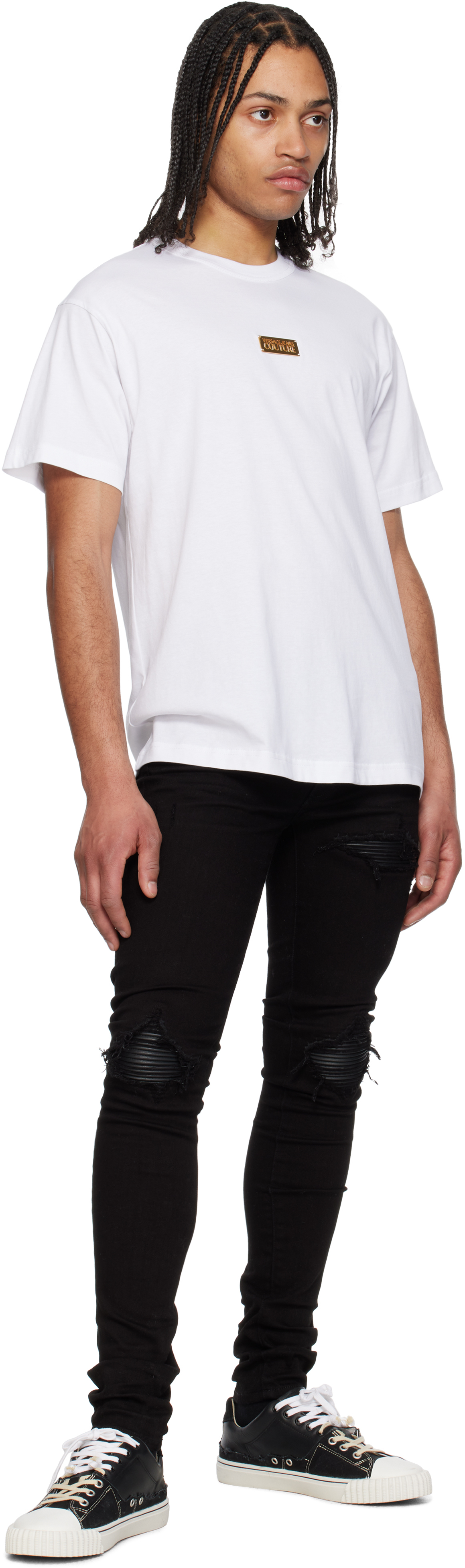 VERSACE JEANS COUTURE WHITE LOGO T-SHIRT 