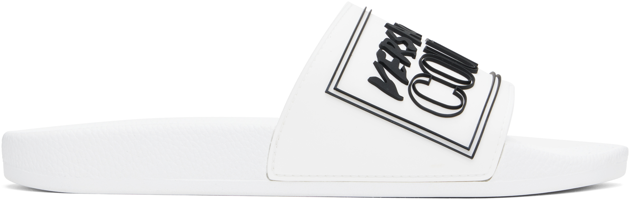 Versace Jeans Coutureのホワイト Shelly ロゴ プールスライドが