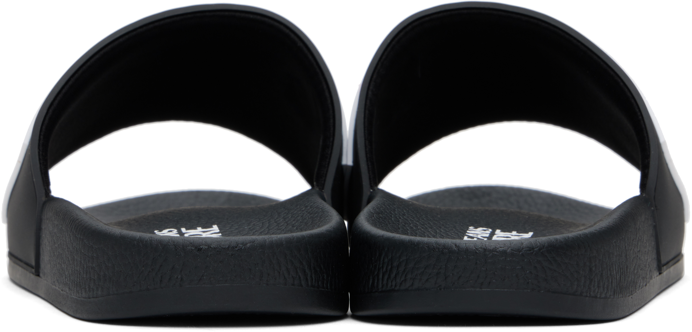Versace Jeans Couture Slide Sandal With Logo In Black