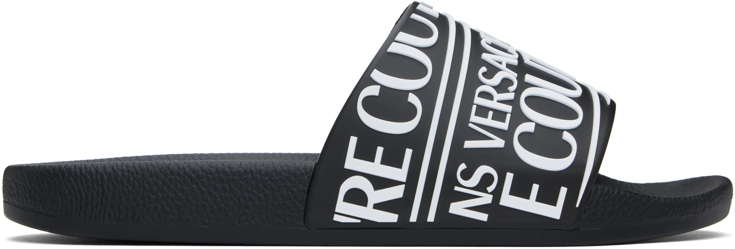 Versace Jeans Couture Sandal With Logo In E899-black