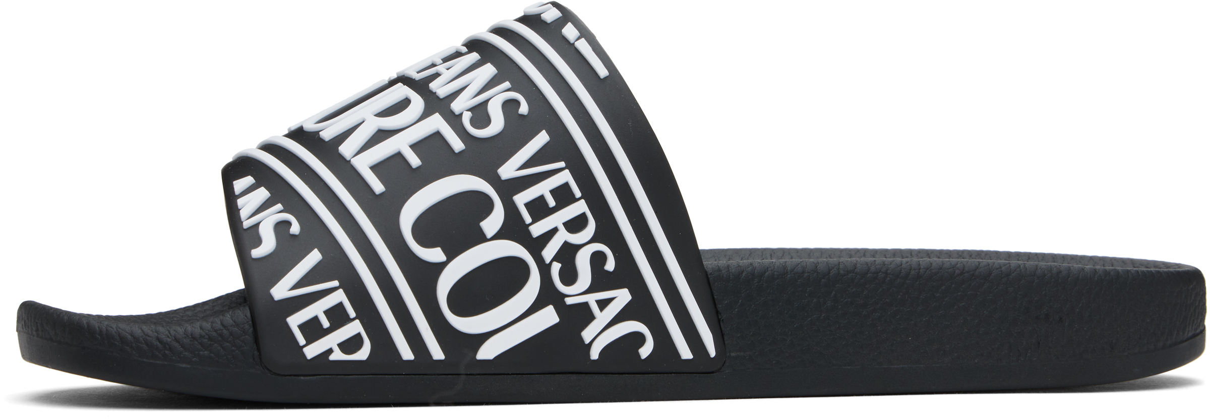 Versace Jeans Couture Sandal With Logo In E899-black