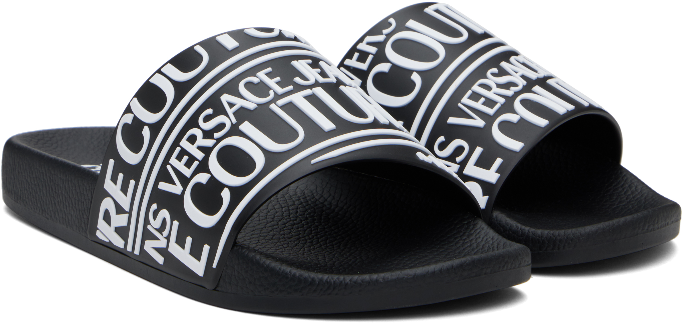 Versace Jeans Couture Sandal With Logo In E899-black
