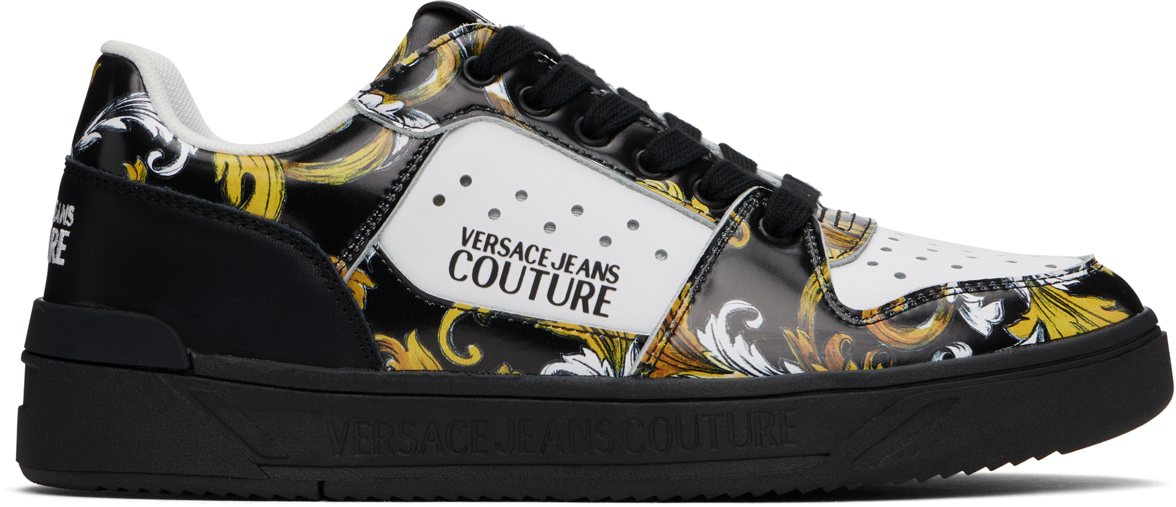 Shop Versace Jeans Couture White & Black Starlight Sneakers In Emd7-white/multi