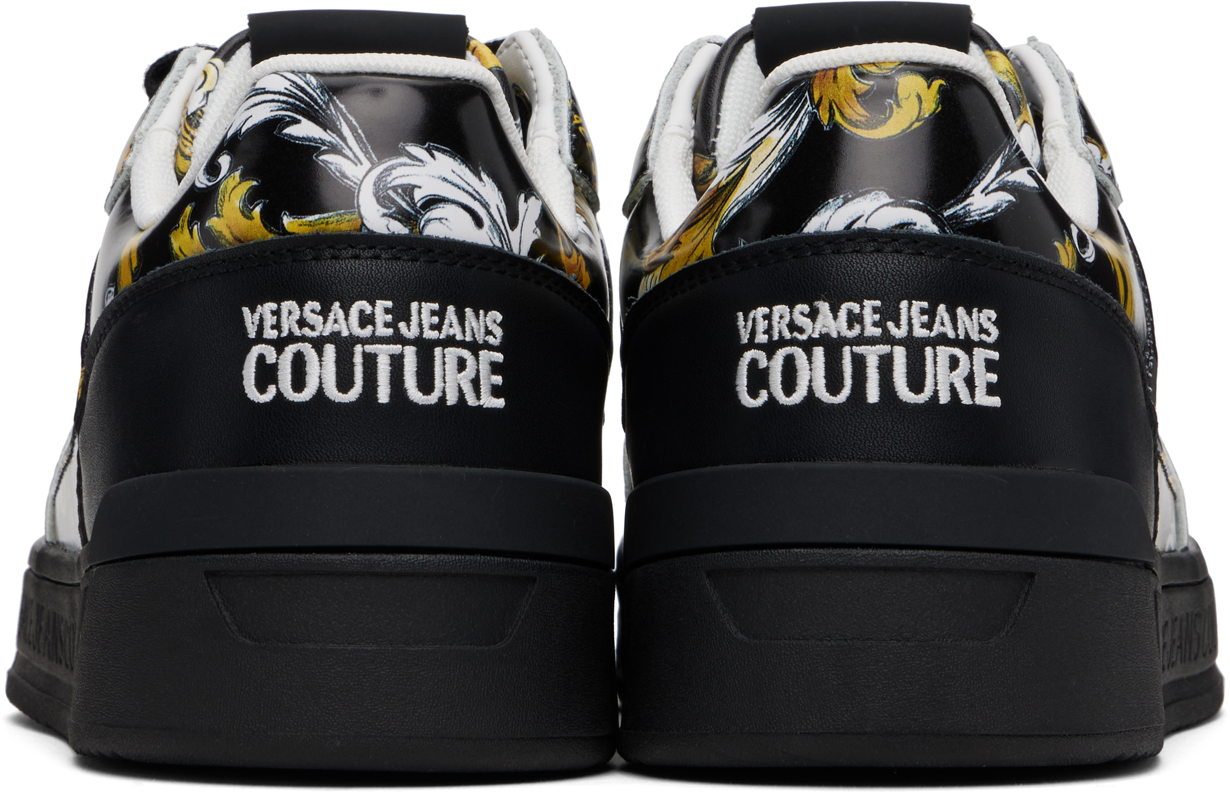 Shop Versace Jeans Couture White & Black Starlight Sneakers In Emd7-white/multi