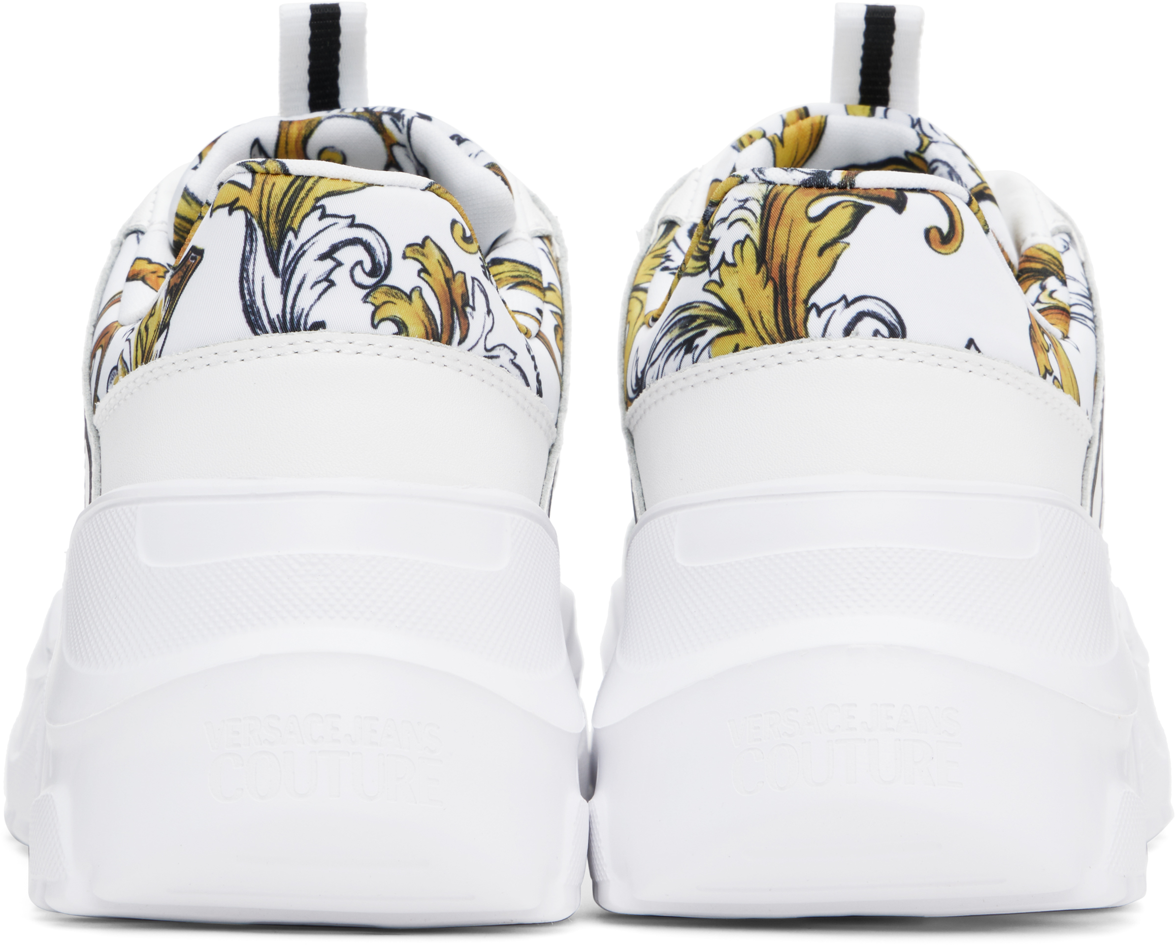 Versace Jeans Couture Speedtrack Bottom Sneaker In Eg03-white/gold