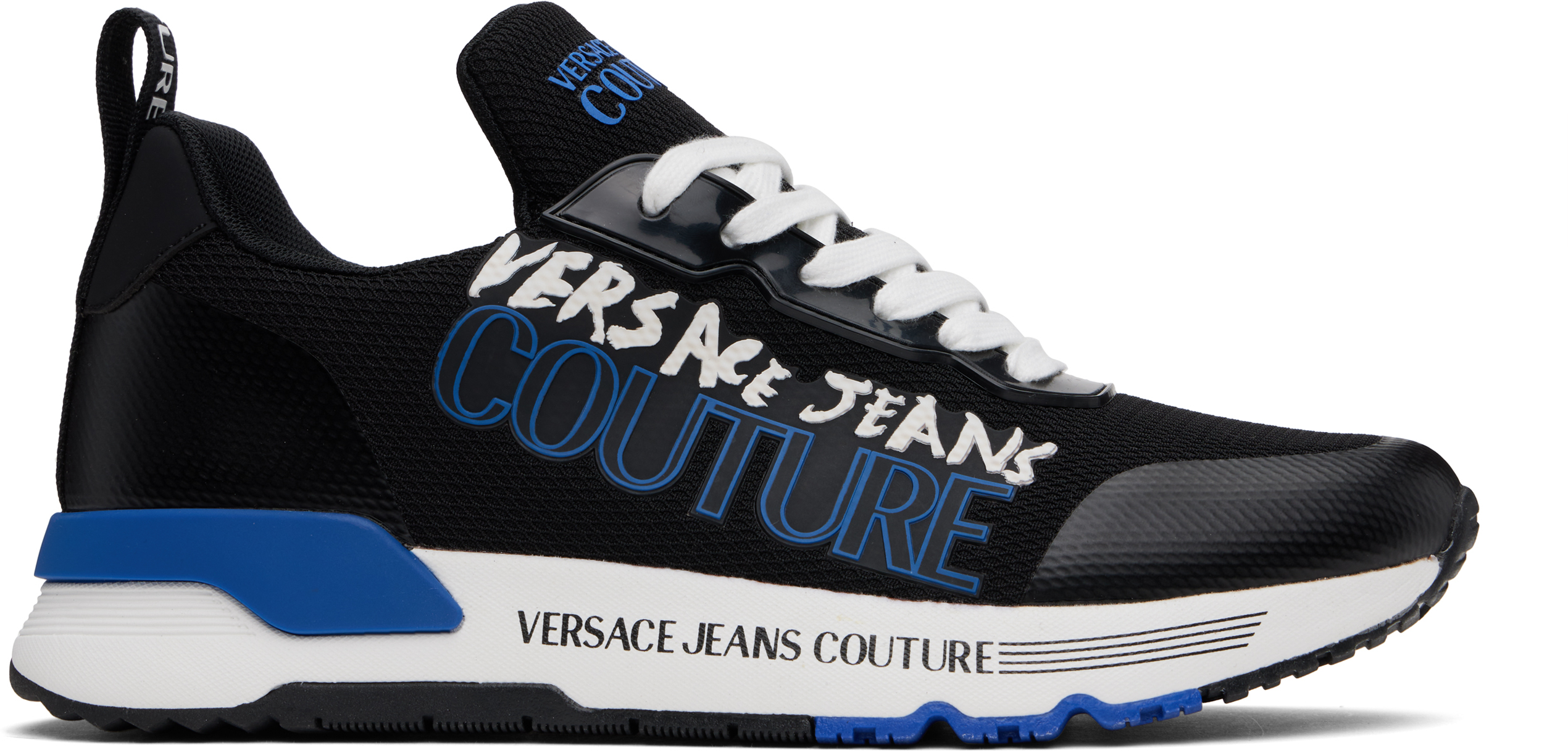 ★Versace Jeans★ホワイト＆ブラック Dynamic Logo スニーカー 90_E77YA3SA6-