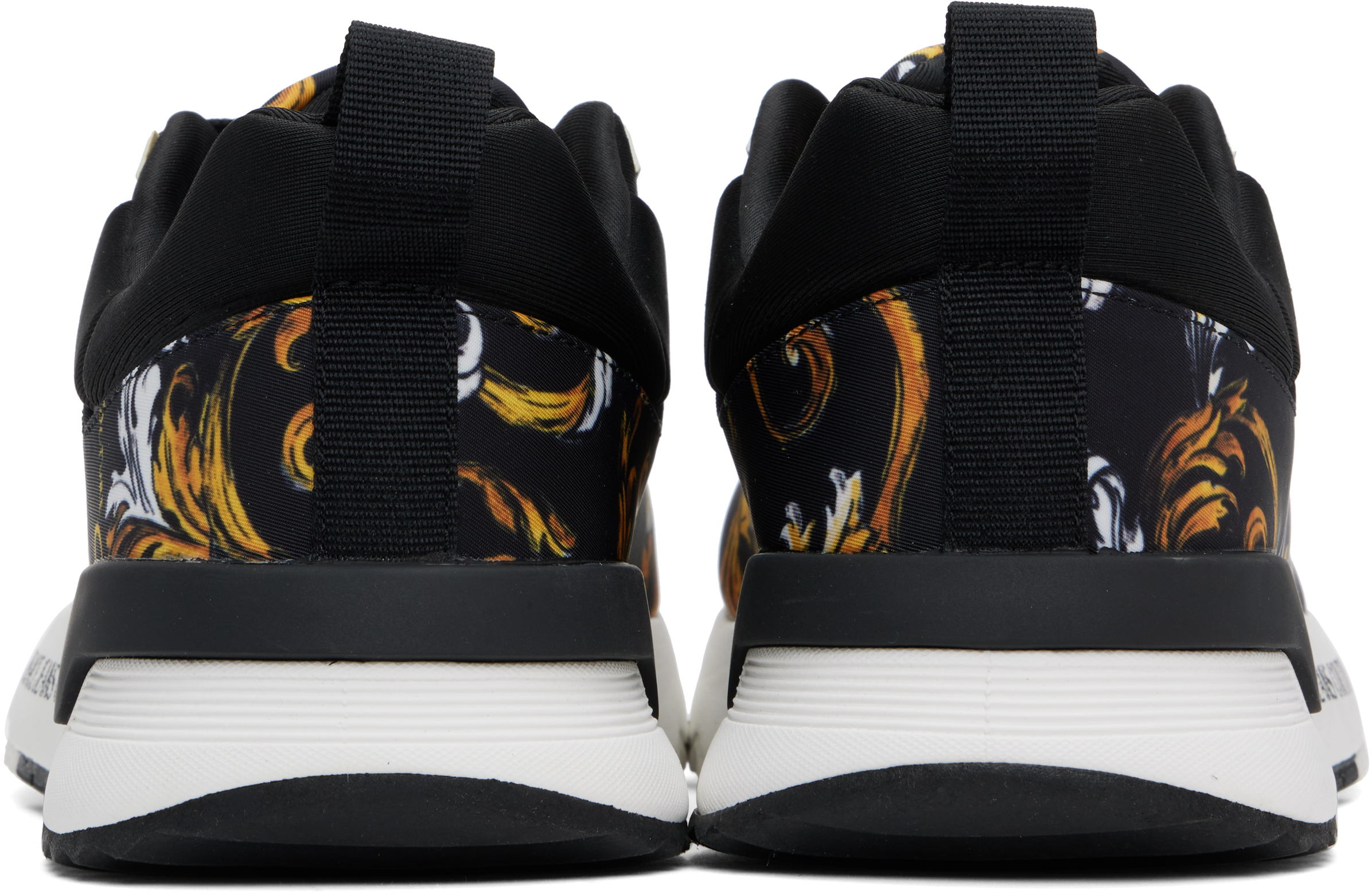 VERSACE JEANS COUTURE BLACK & GOLD DYNAMIC SNEAKERS