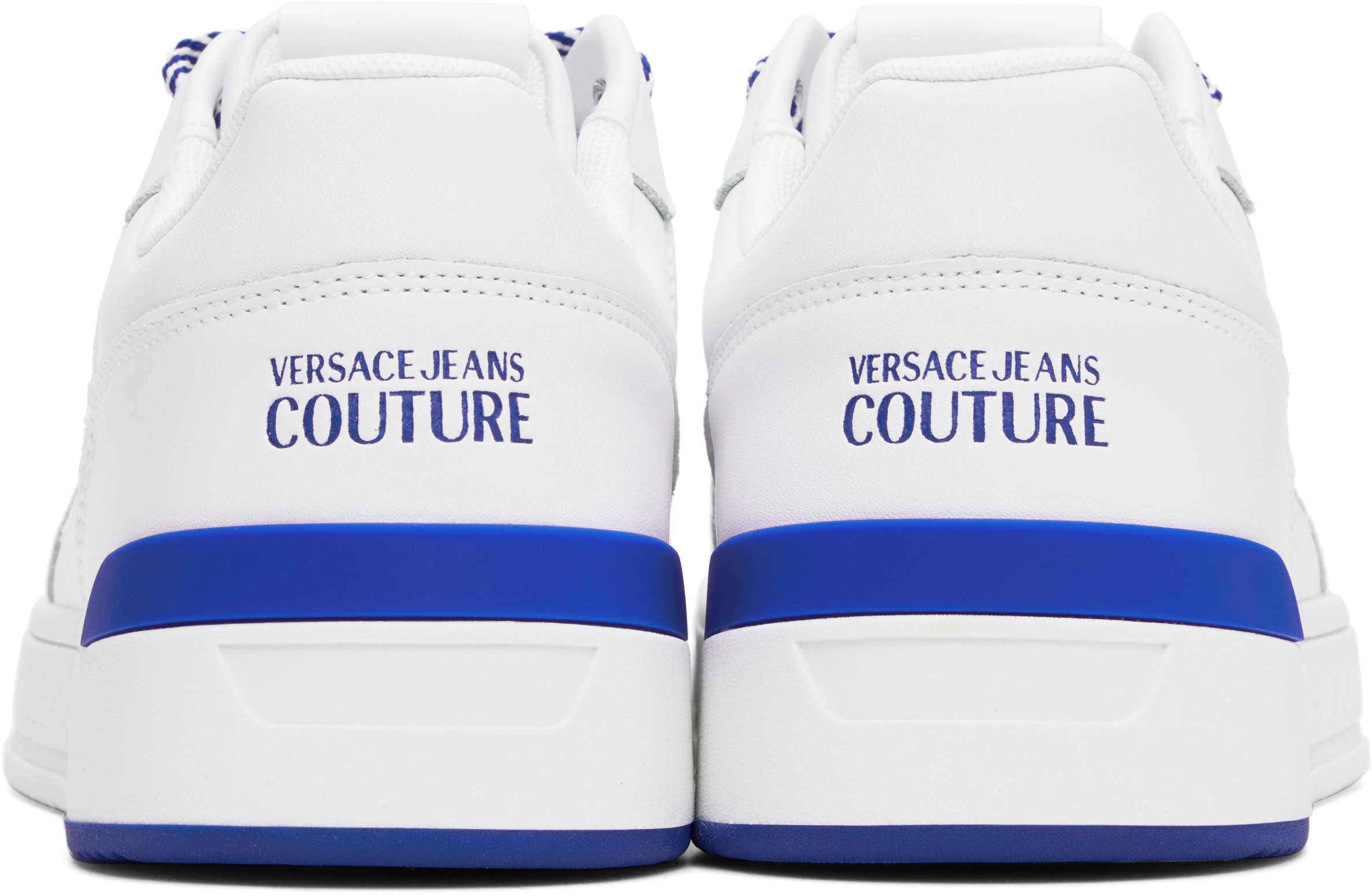 Shop Versace Jeans Couture White Starlight Sneakers In Es10-white/cobalt