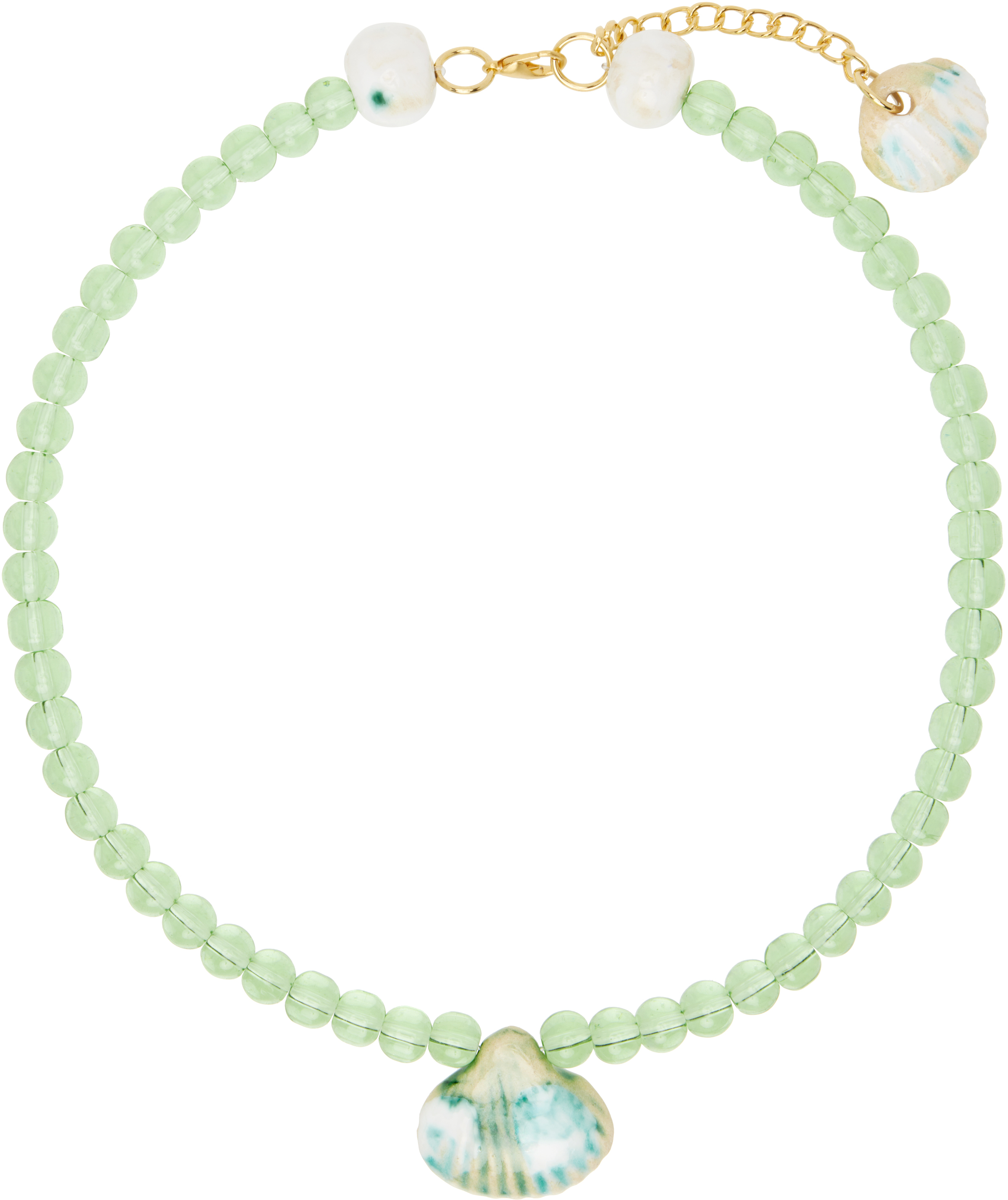 Green Seashell Necklace