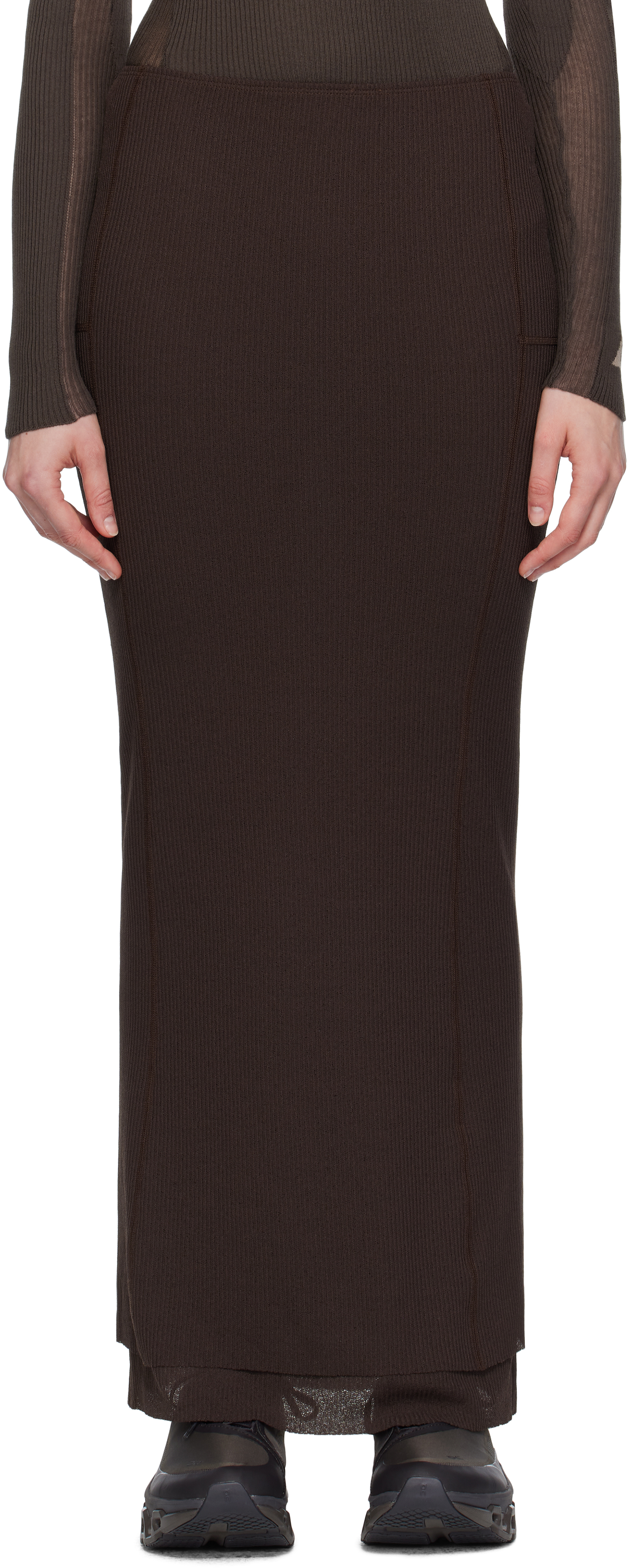 Brown Long Sport Skirt