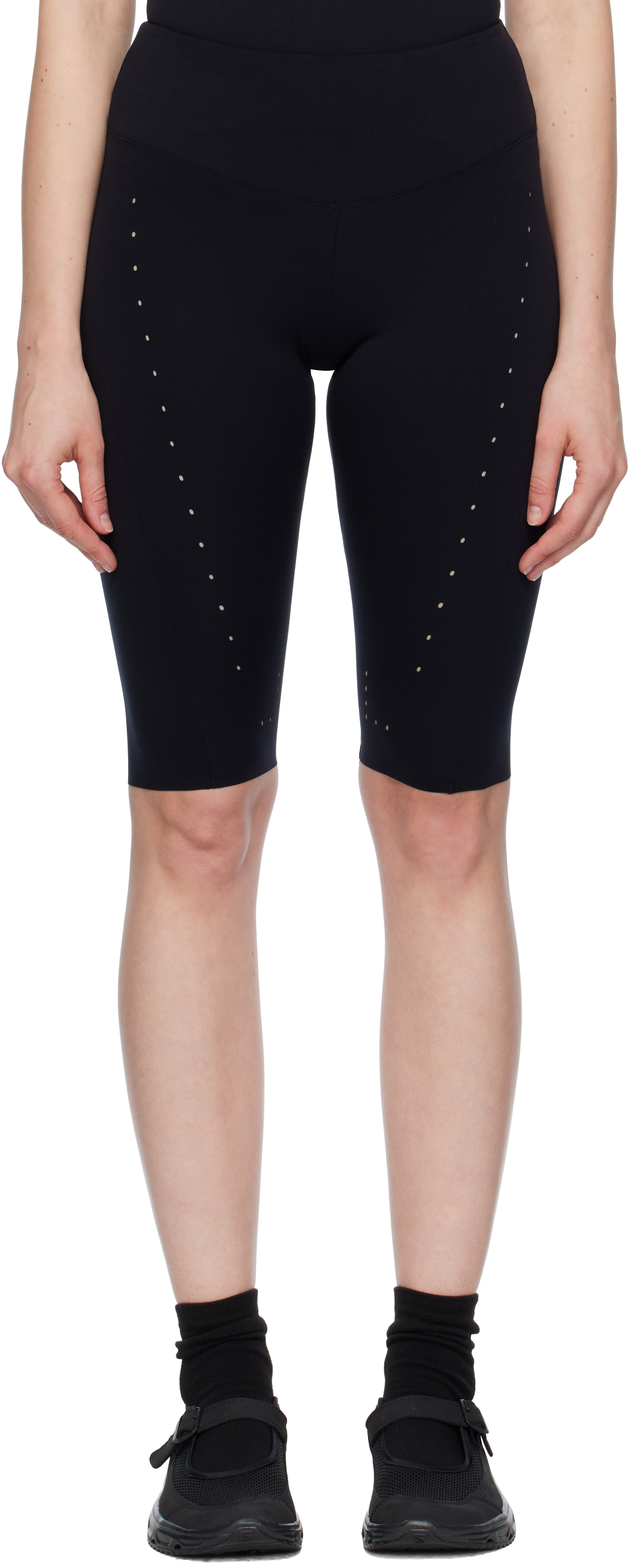 Black Compression Biker Sport Shorts