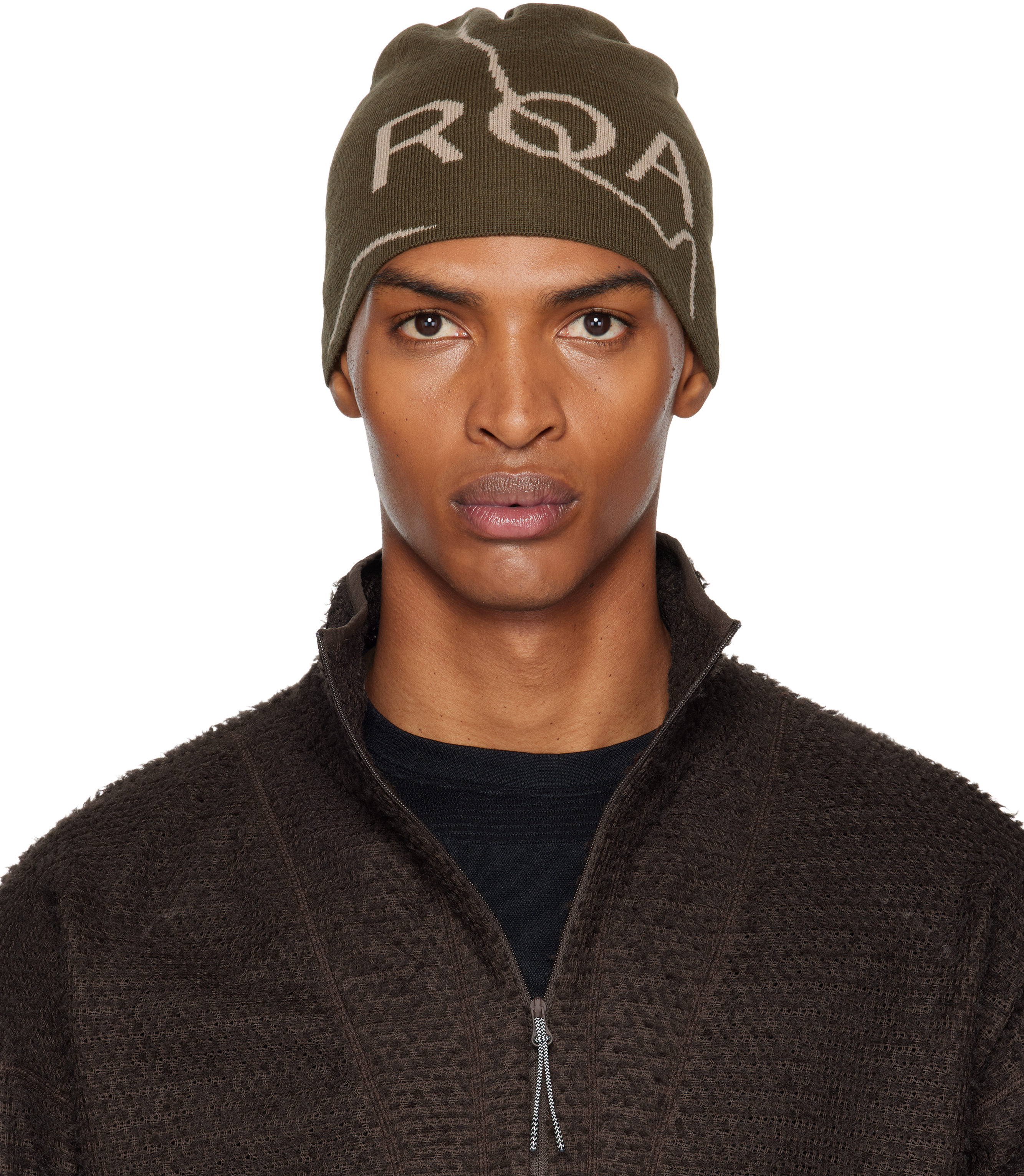 Khaki Logo Beanie