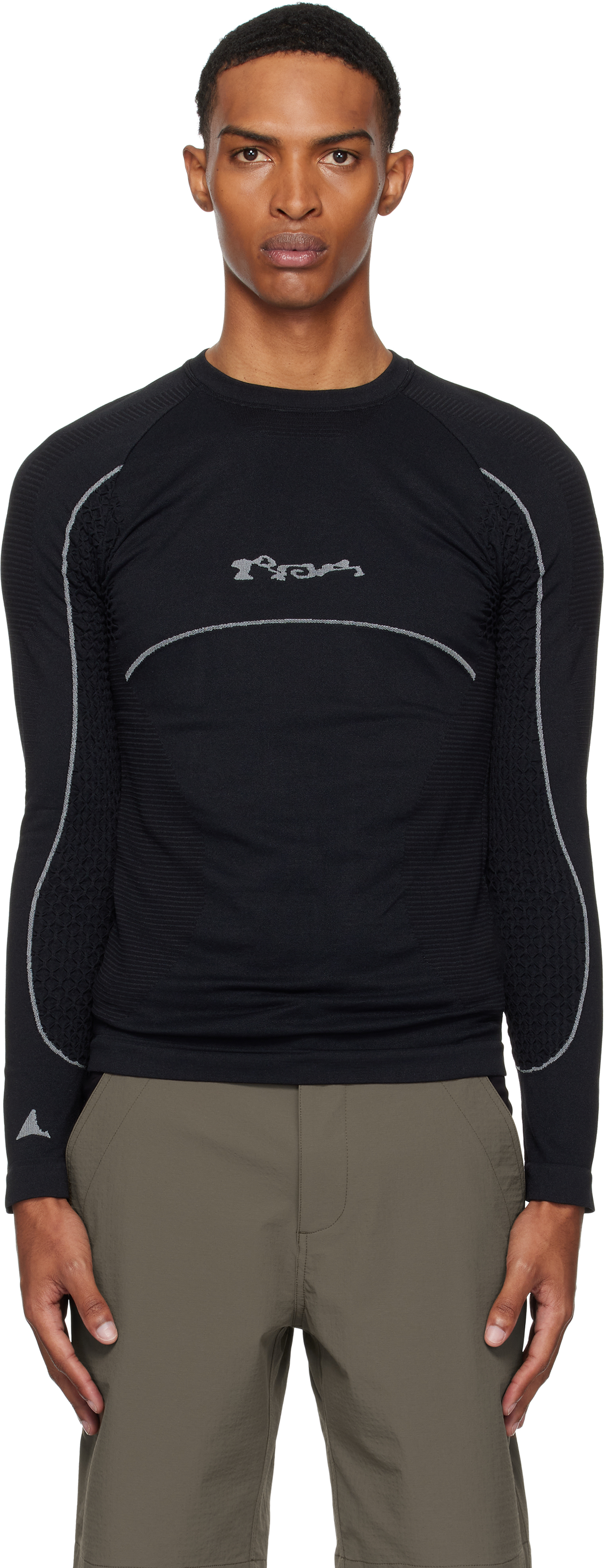 Black Seamless Long Sleeve T-shirt