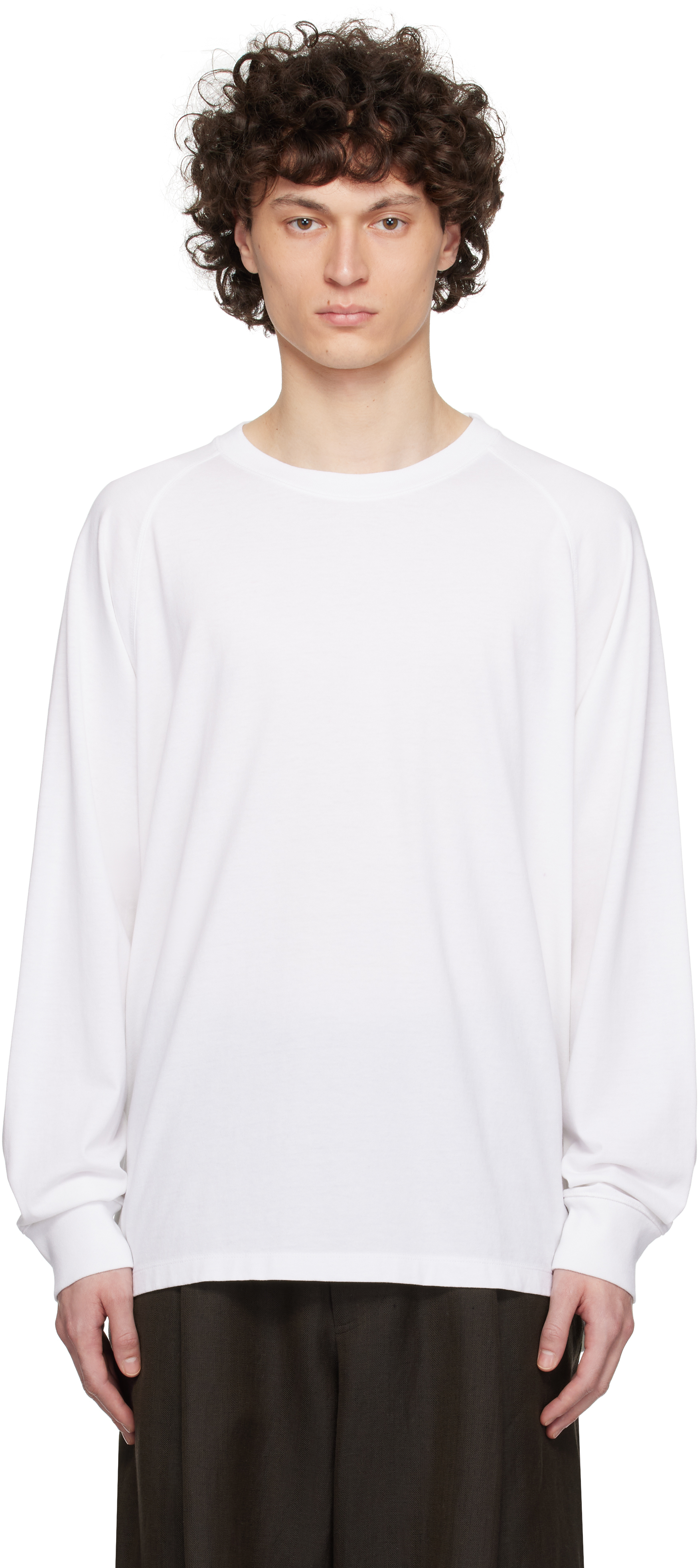 White Supima Cotton Cupra Long Sleeve T-shirt