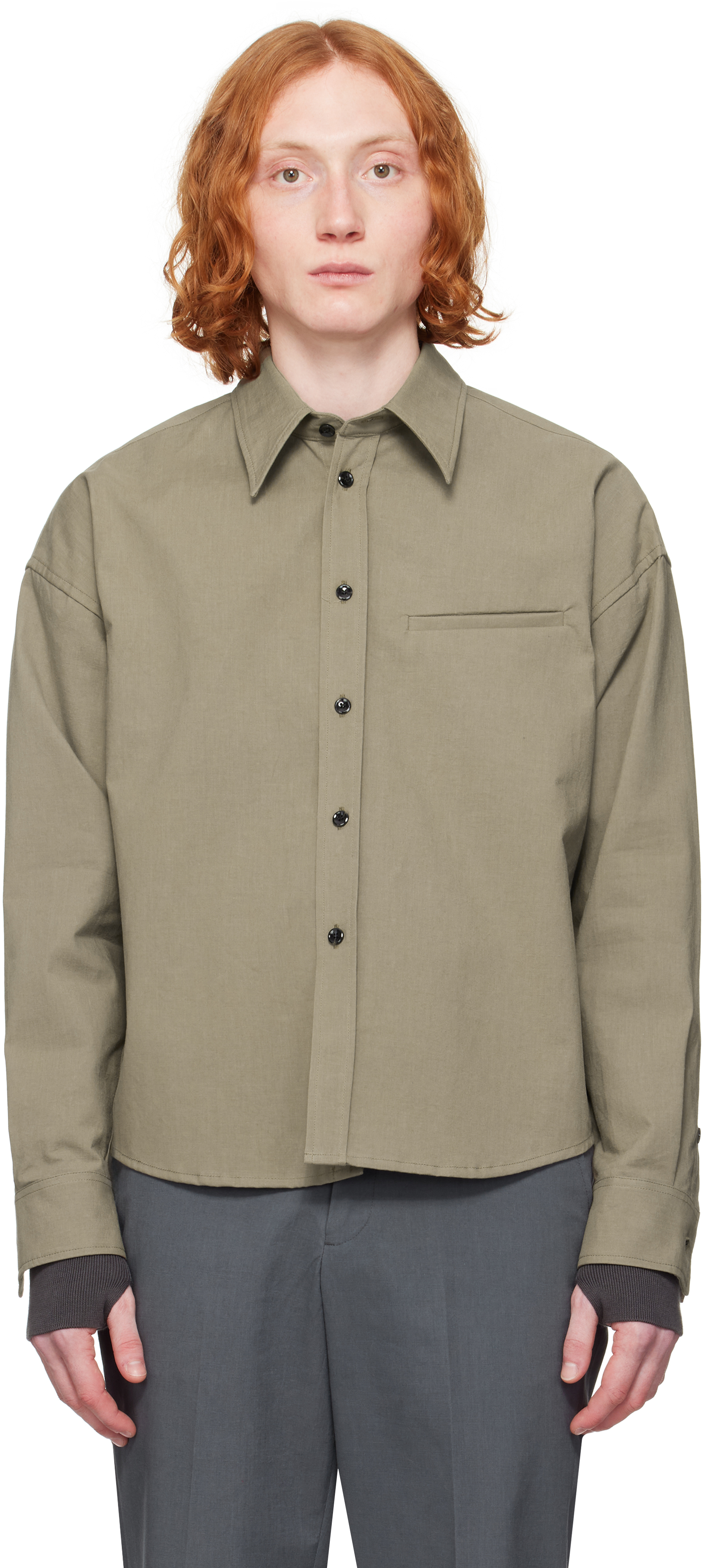 Taupe Office Shirt