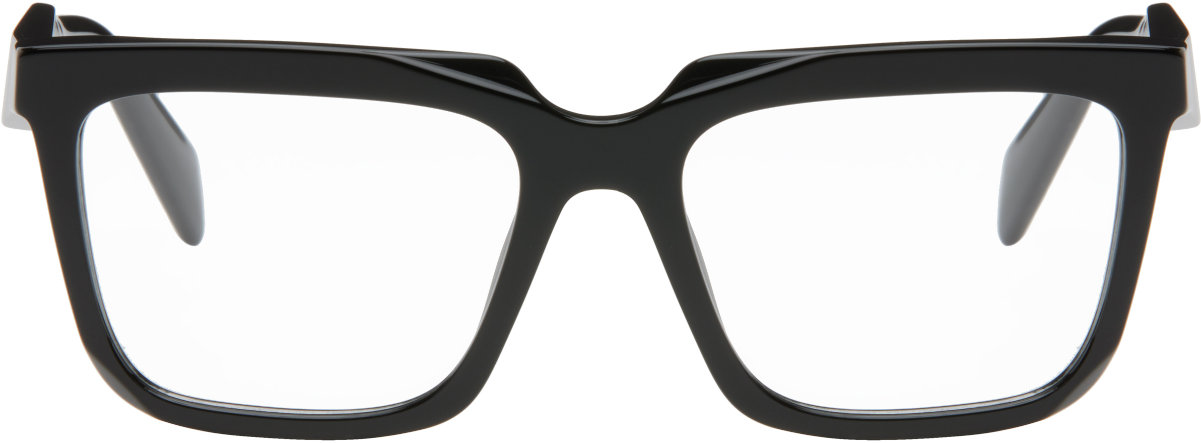 Prada Black Square Glasses In 16k1o1