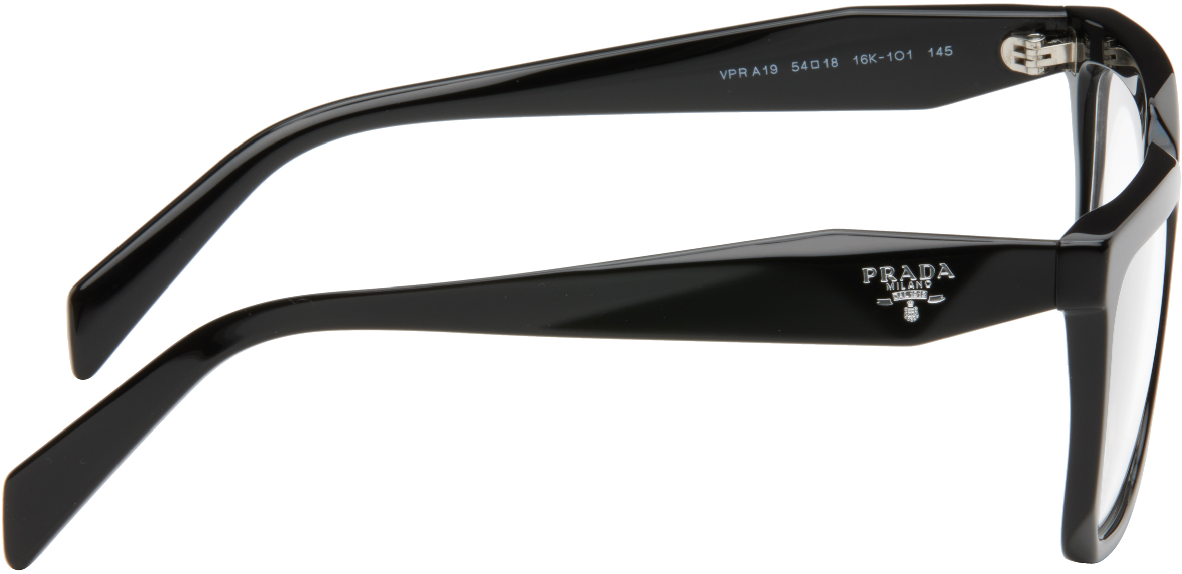 Prada Black Square Glasses In 16k1o1