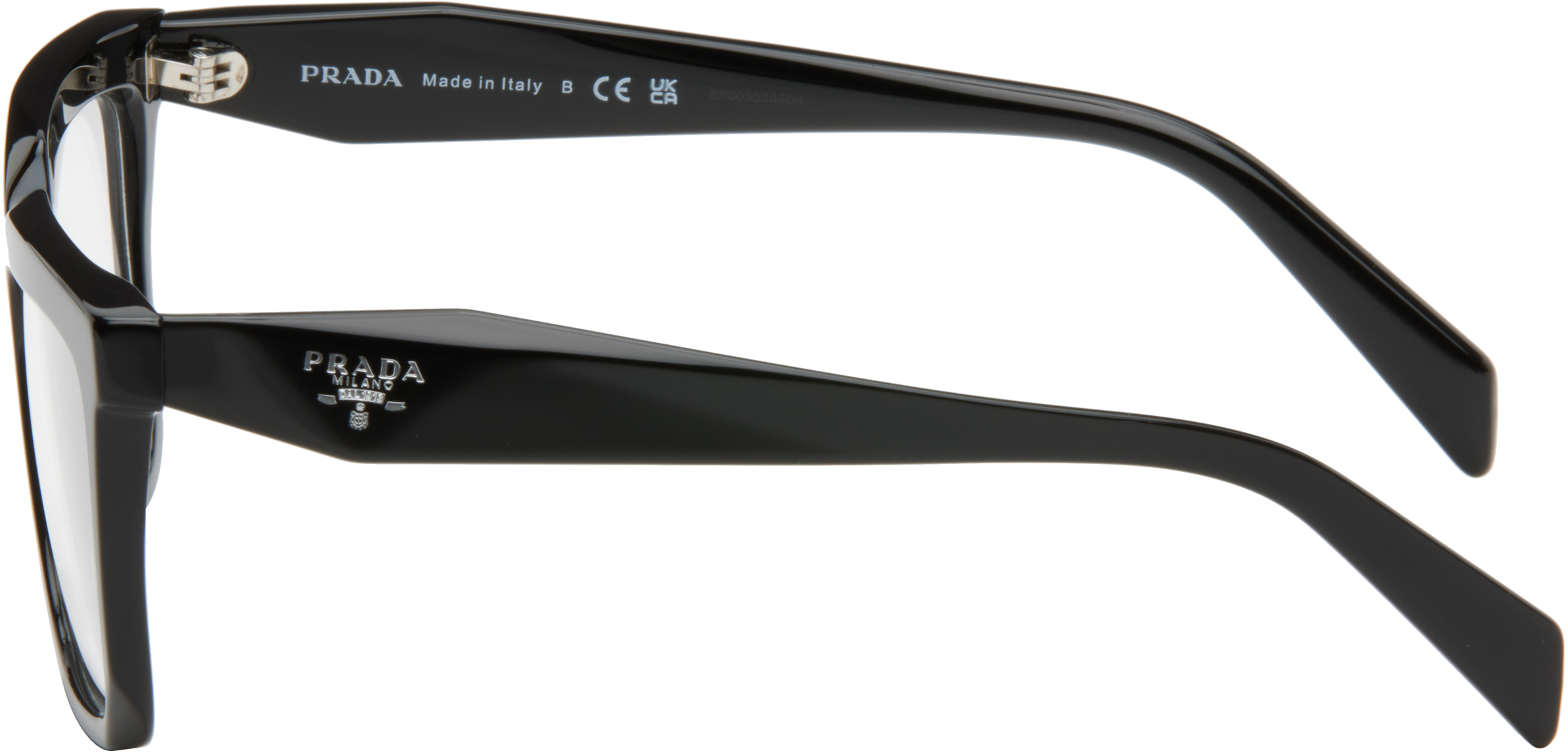 Prada Black Square Glasses In 16k1o1