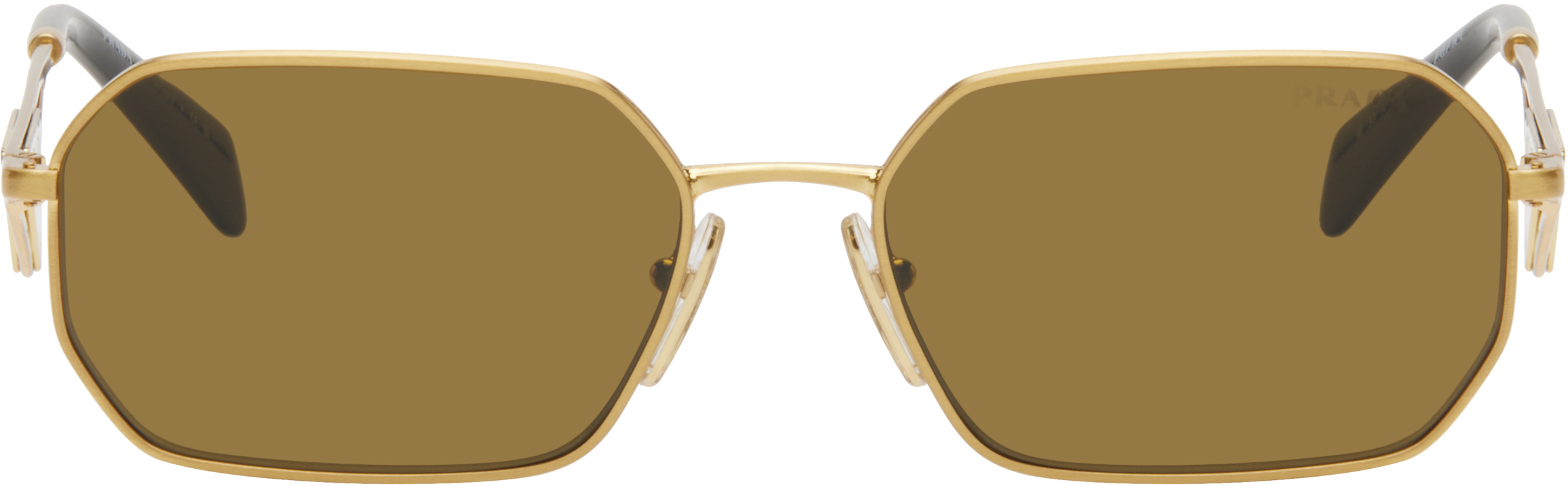 Gold Triangle Logo Sunglasses