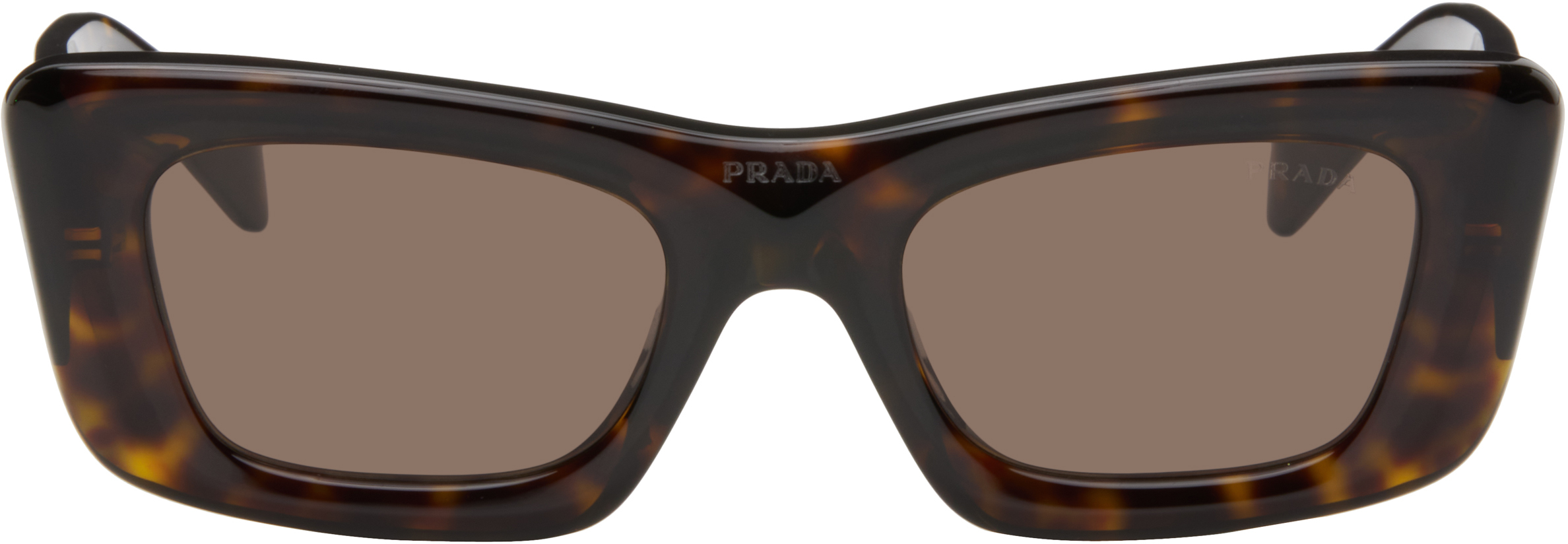 PRADA ブラウン キャットアイ サングラス - メルカリ