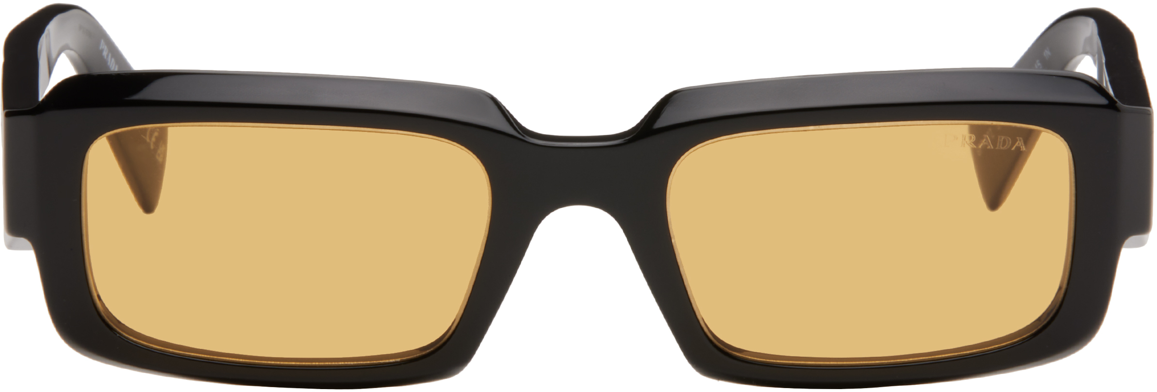 Black Rectangular Acetate Sunglasses