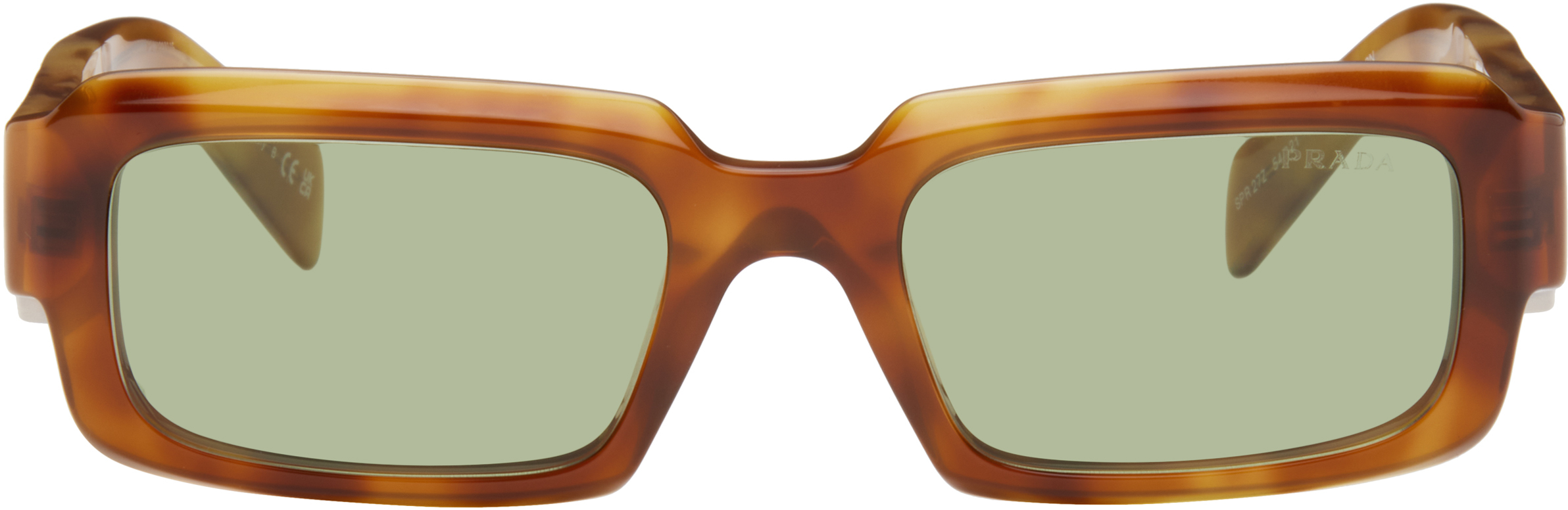 【60％OFF】 Prada Eyewearのブラウン スクエアサングラスがセール中 小物