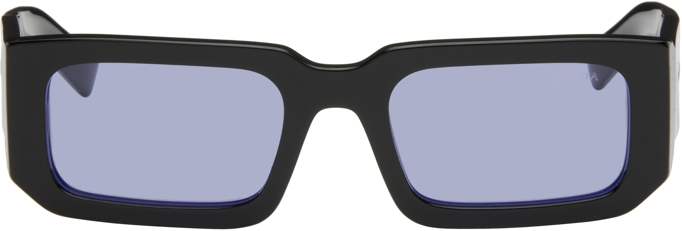Black 'Prada Symbole' Sunglasses by Prada Eyewear on Sale