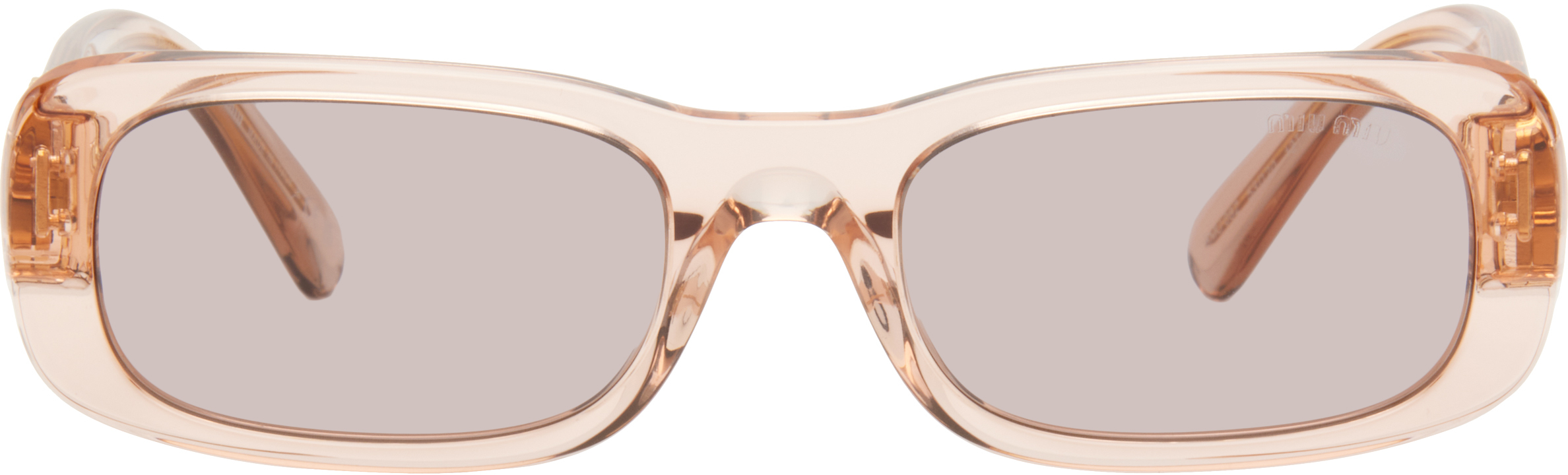 Miu Miu Eyewear: ブラウン Glimpse サングラス | SSENSE 日本