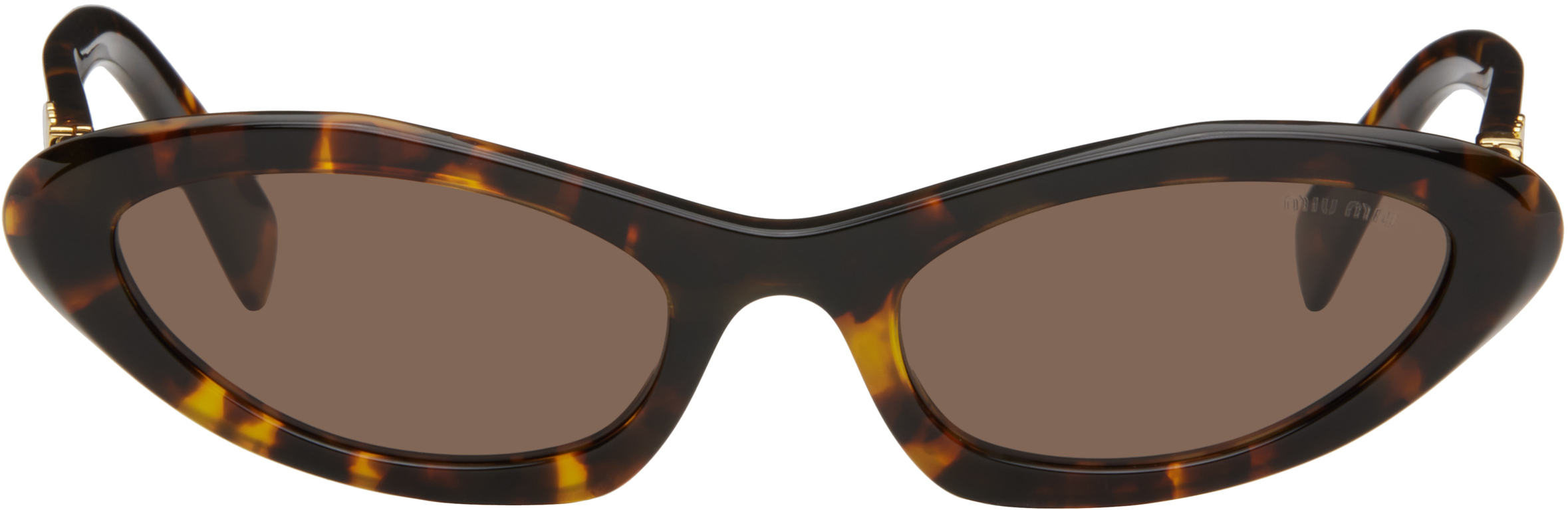 Brown Pointed Cat Eye Acetate Sunglasses