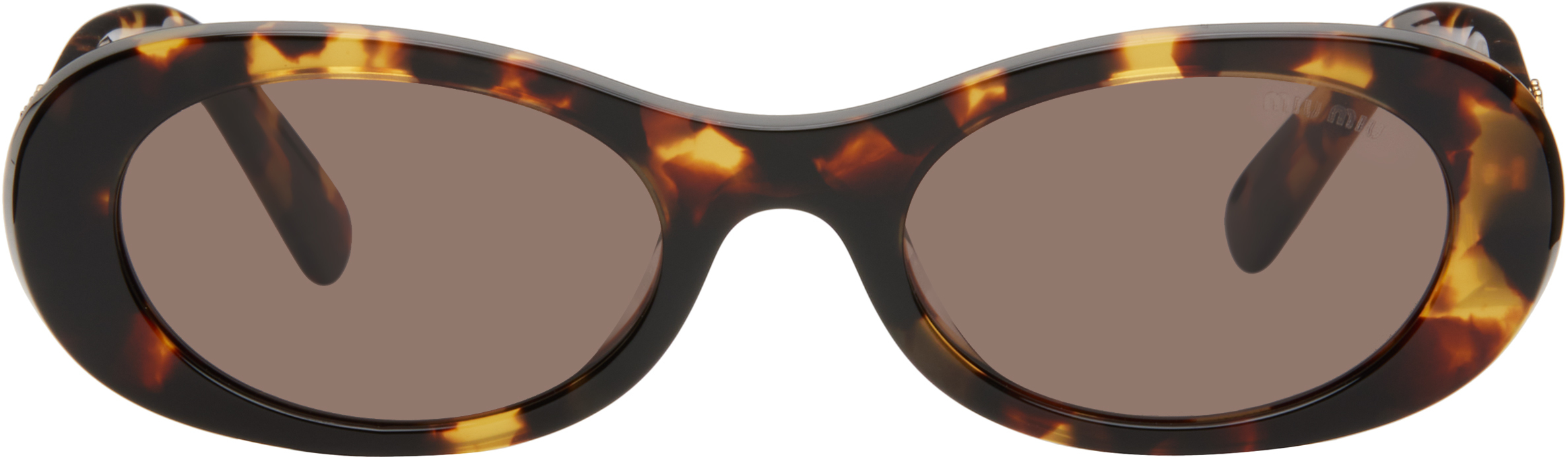 【関税込み】Miu Miu Eyewear ブラウン Glimpse サングラス Miu Miu Eyewear Brown Miu Glimpse Sunglasses Miu Miu