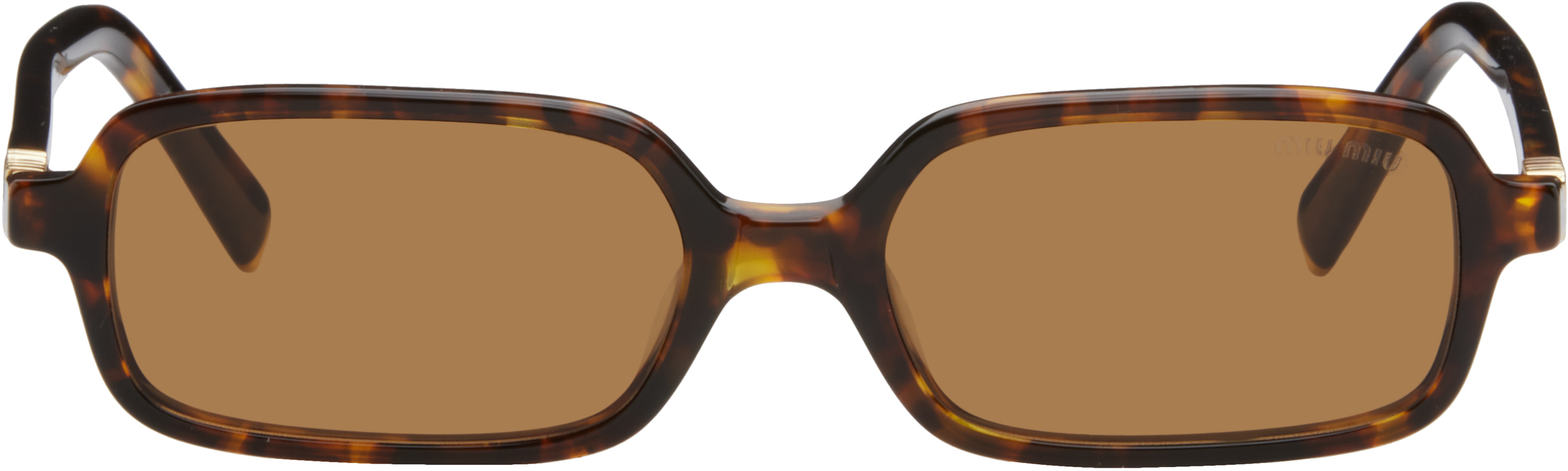 Miu Miu Eyewear: ブラウン Miu Regard サングラス | SSENSE 日本