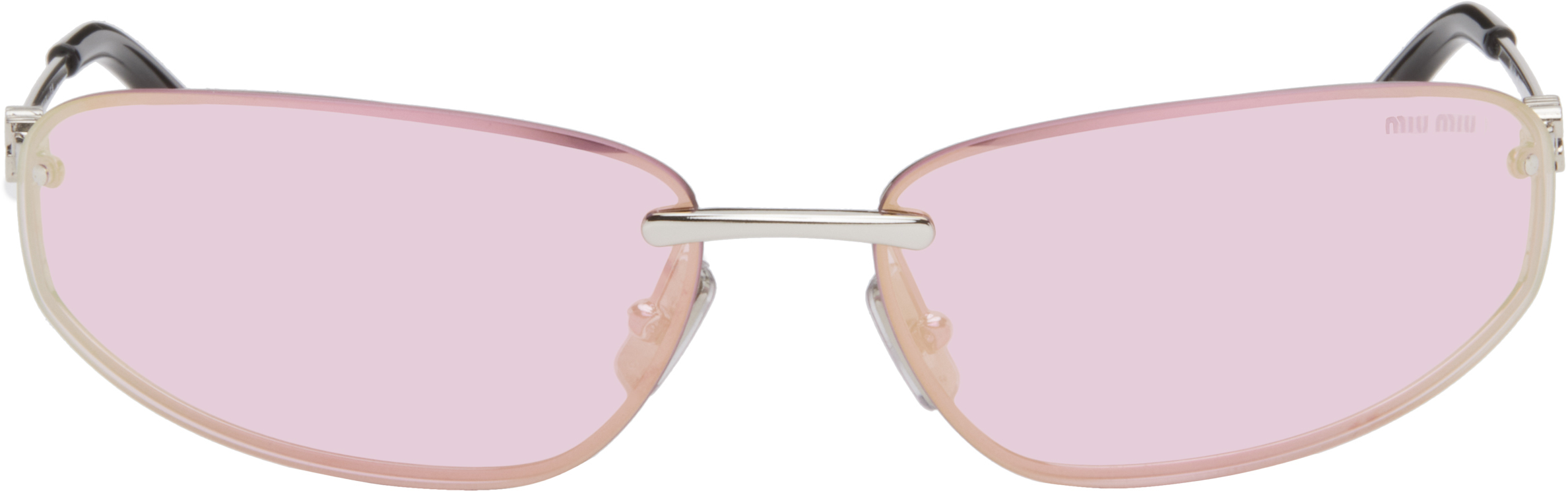 【関税込み】Miu Miu Eyewear シルバー Miu Nocturne サングラス Silver Miu Nocturne Sunglasses by Miu Miu Eyewear on Sale