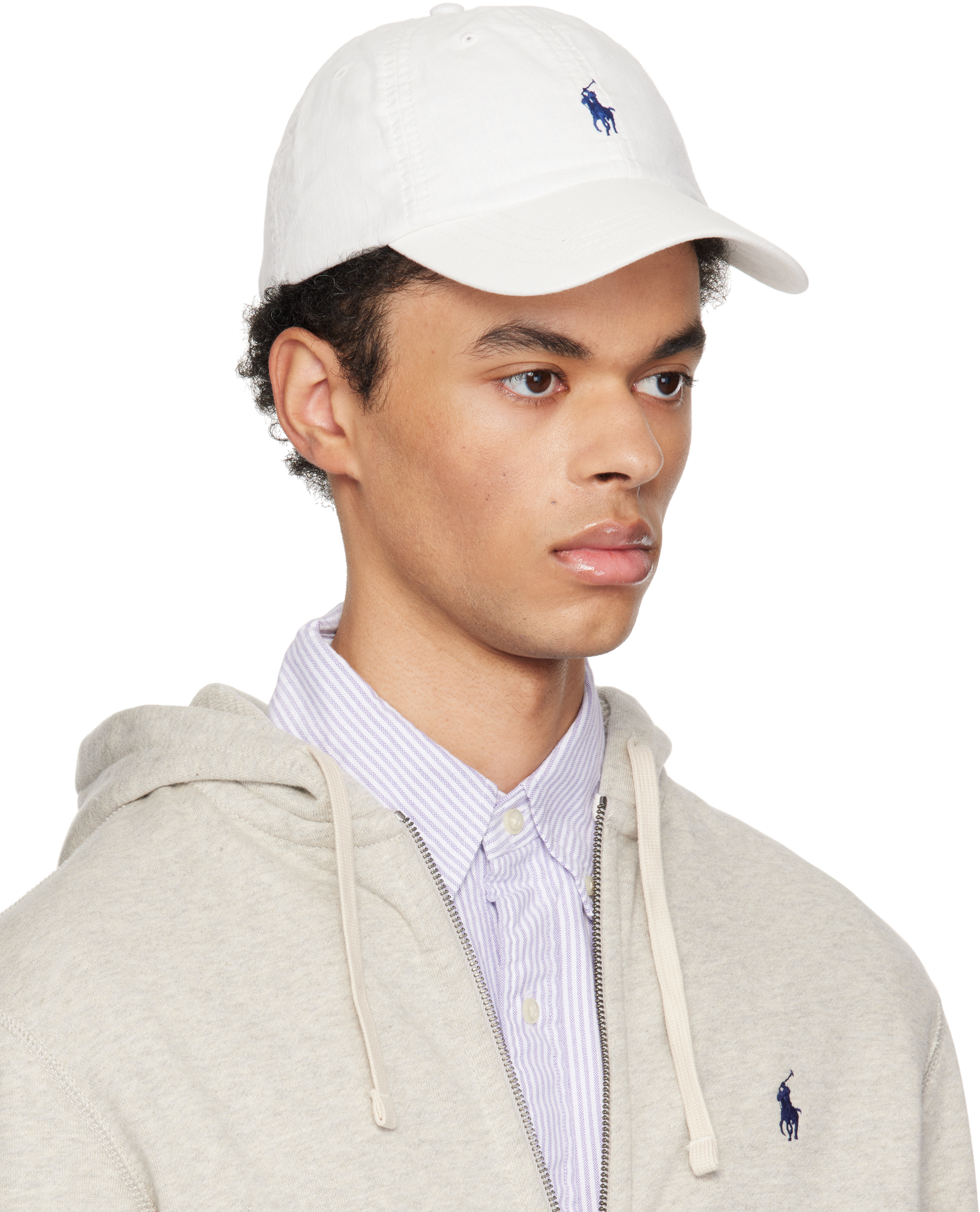 Polo Ralph Lauren Beige Cotton Hat With Logo In Deckwash White
