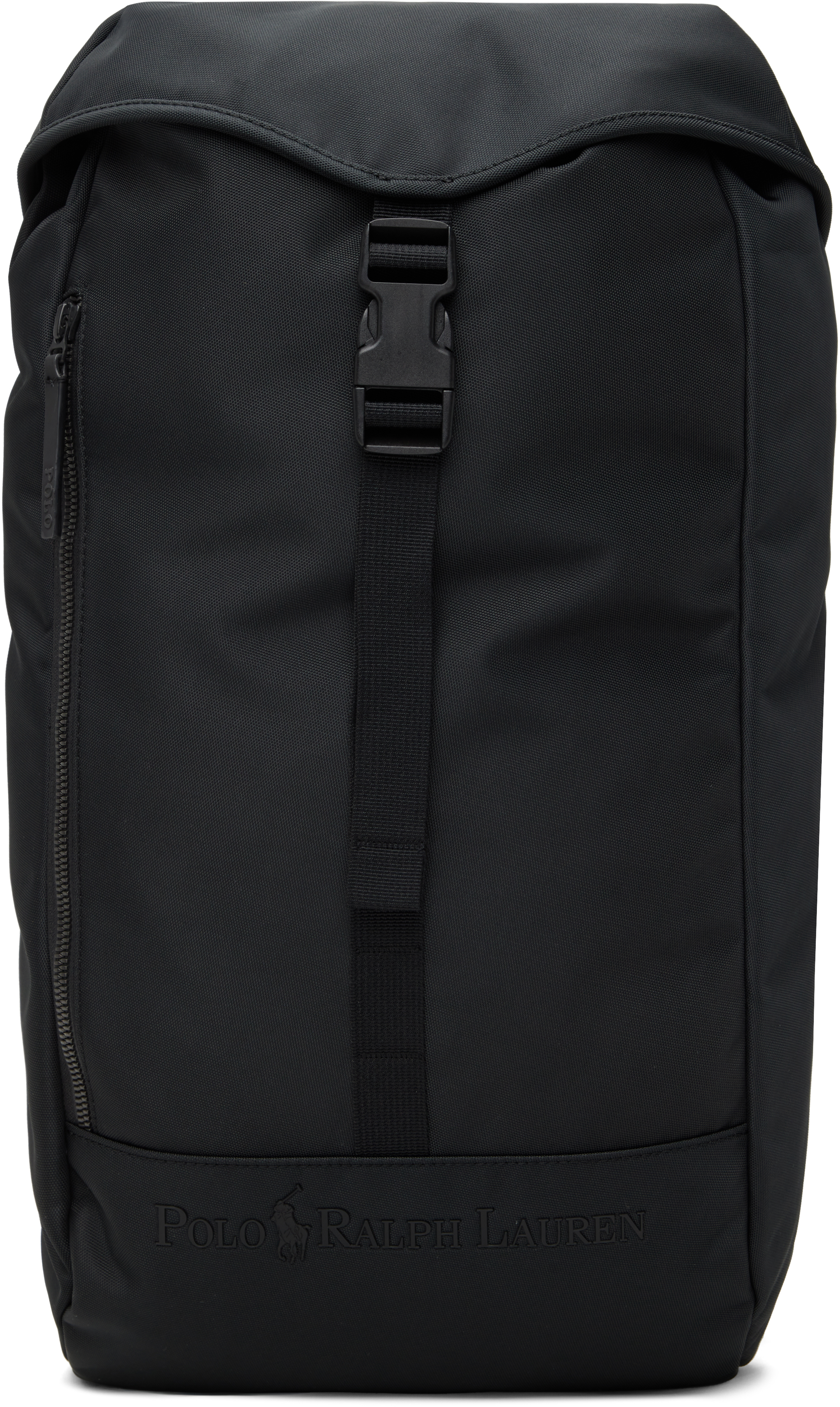 すっきりシルエット【Ralph Lauren】Tonal  ロゴ バックパック Black Tonal Logo Backpack by Polo Ralph Lauren on Sale