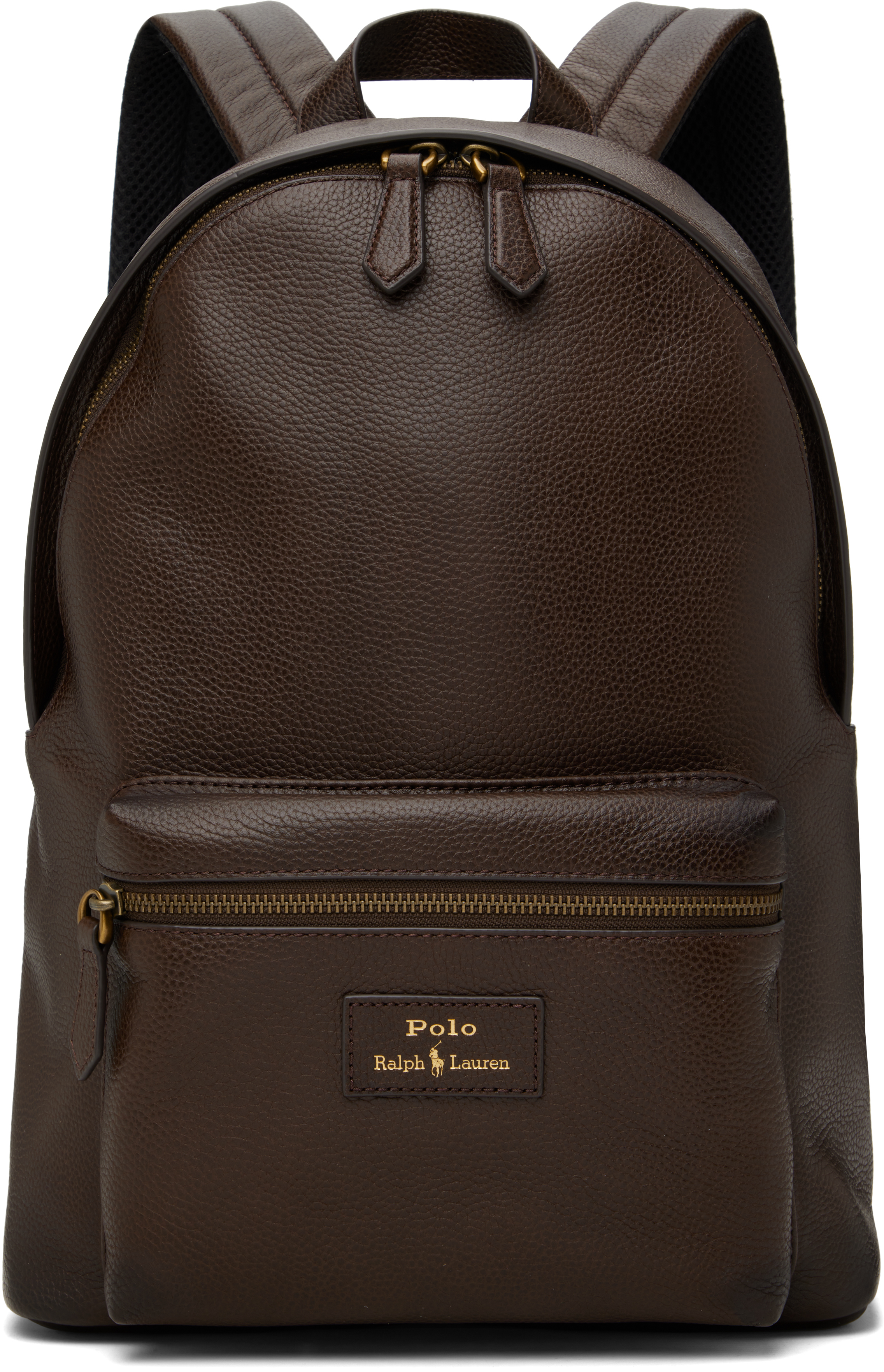 Brown Pebbled Leather Backpack