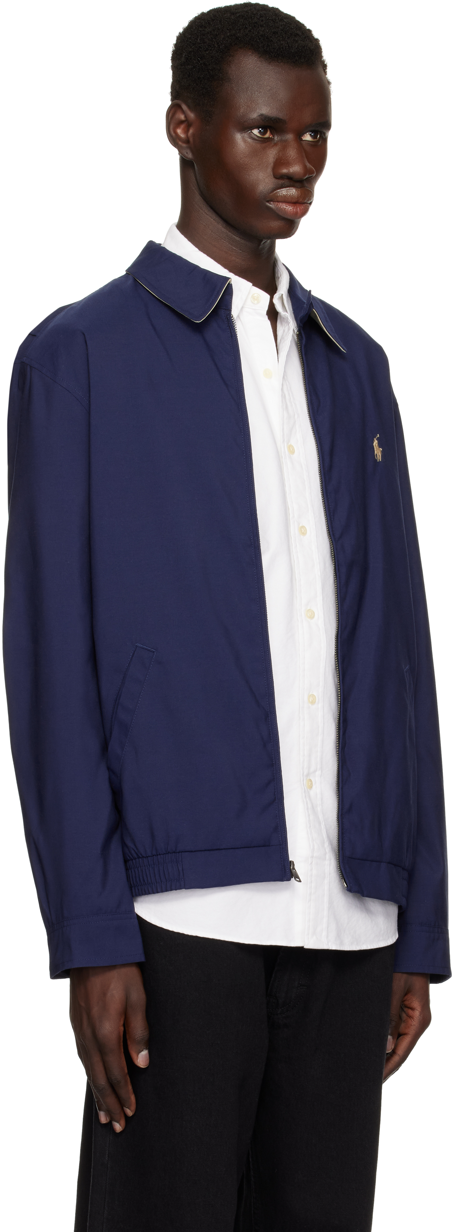 Shop Polo Ralph Lauren Navy Bi-swing Jacket In French Navy
