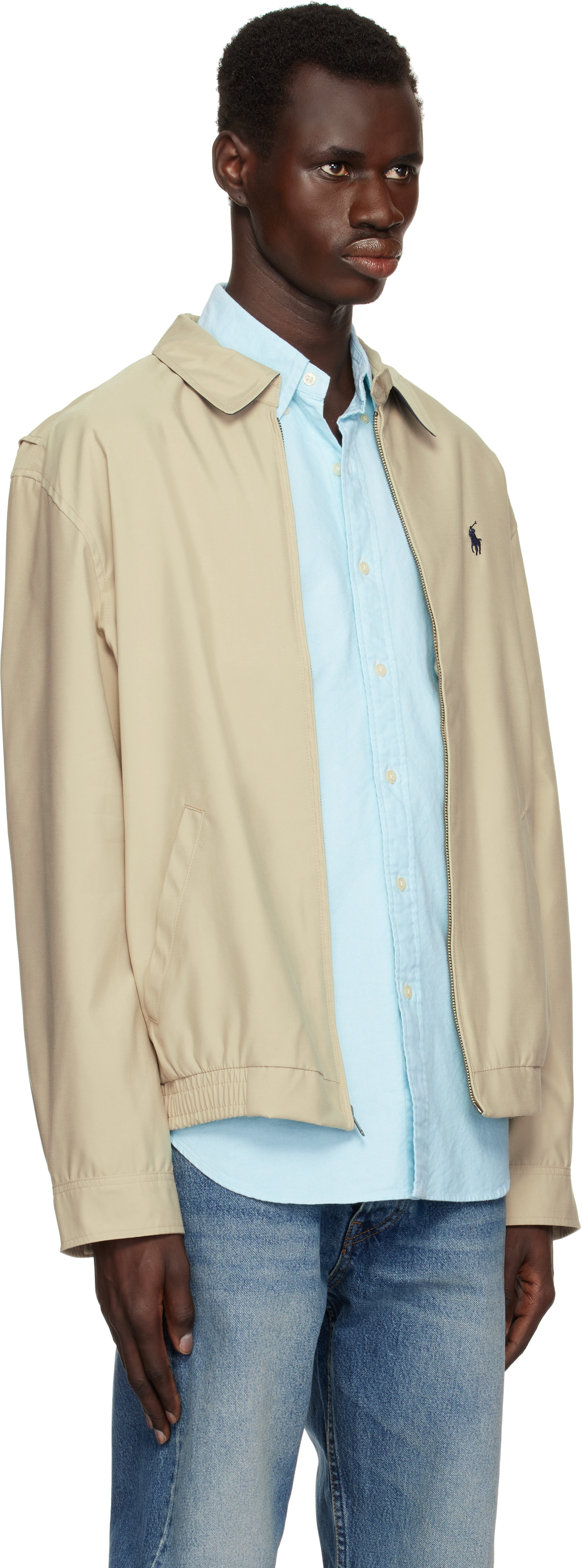 Polo Ralph Lauren Mens Lightweight Windbreaker Regular Big Tall In Khaki Uniform