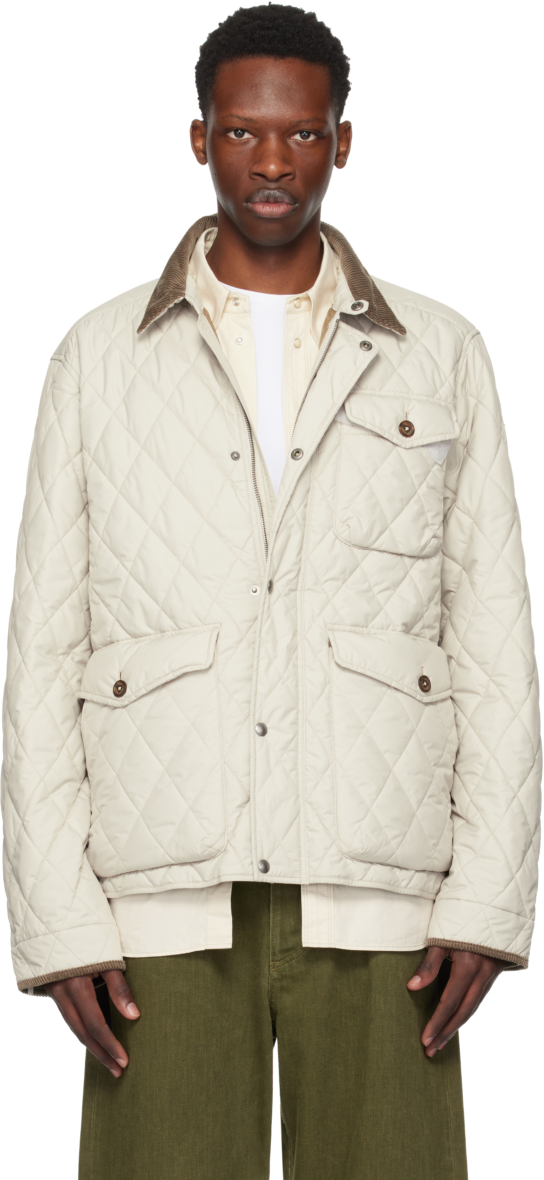 Polo Ralph Lauren Gray 'the Beaton' Quilted Jacket