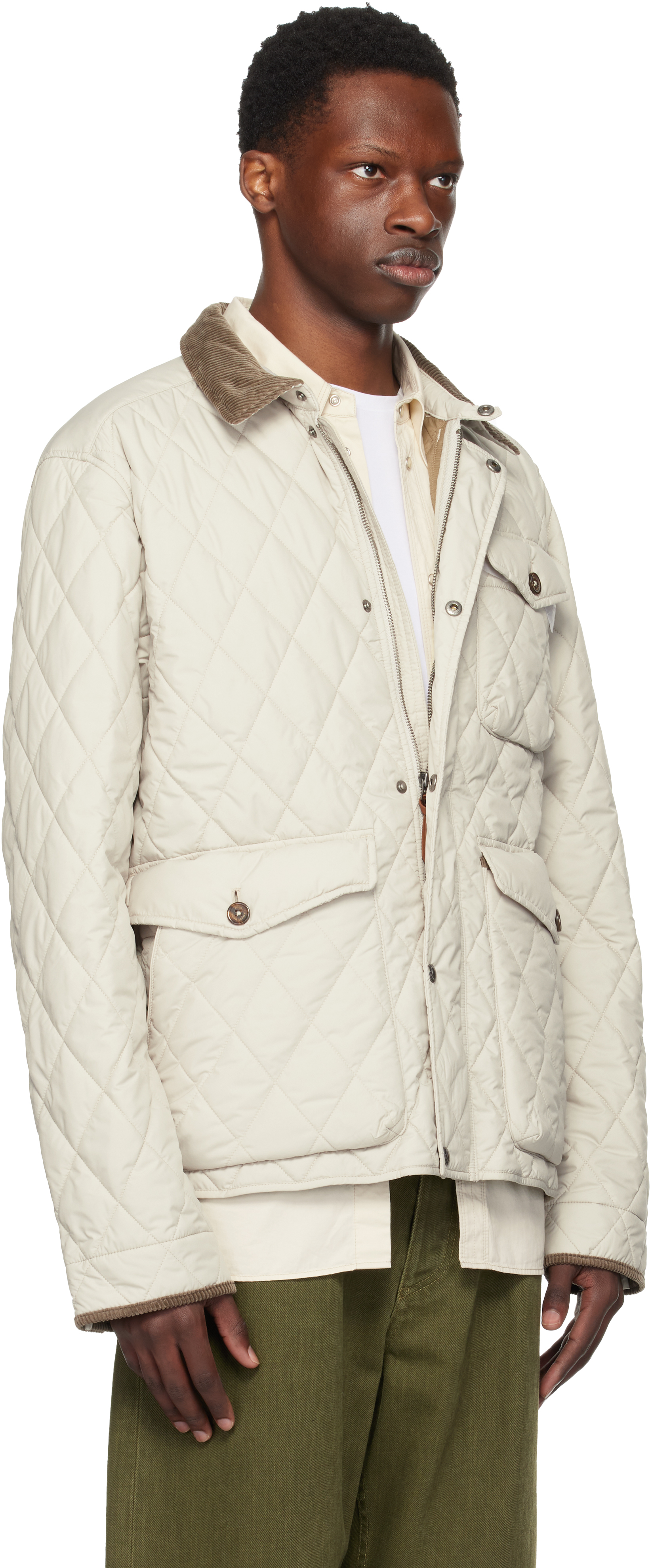 Polo Ralph Lauren Gray 'the Beaton' Quilted Jacket