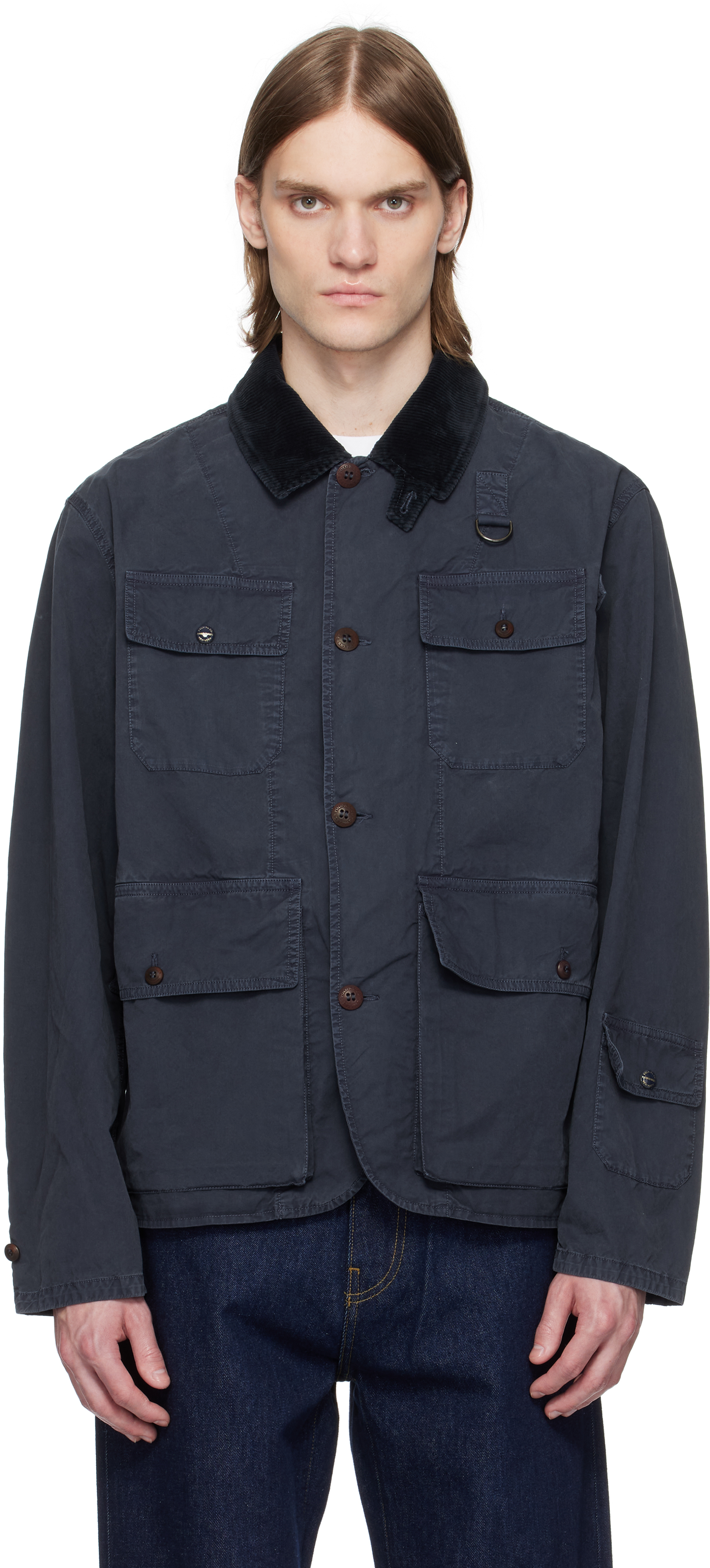 Polo Ralph Lauren: ネイビー Twill Wading ジャケット | SSENSE