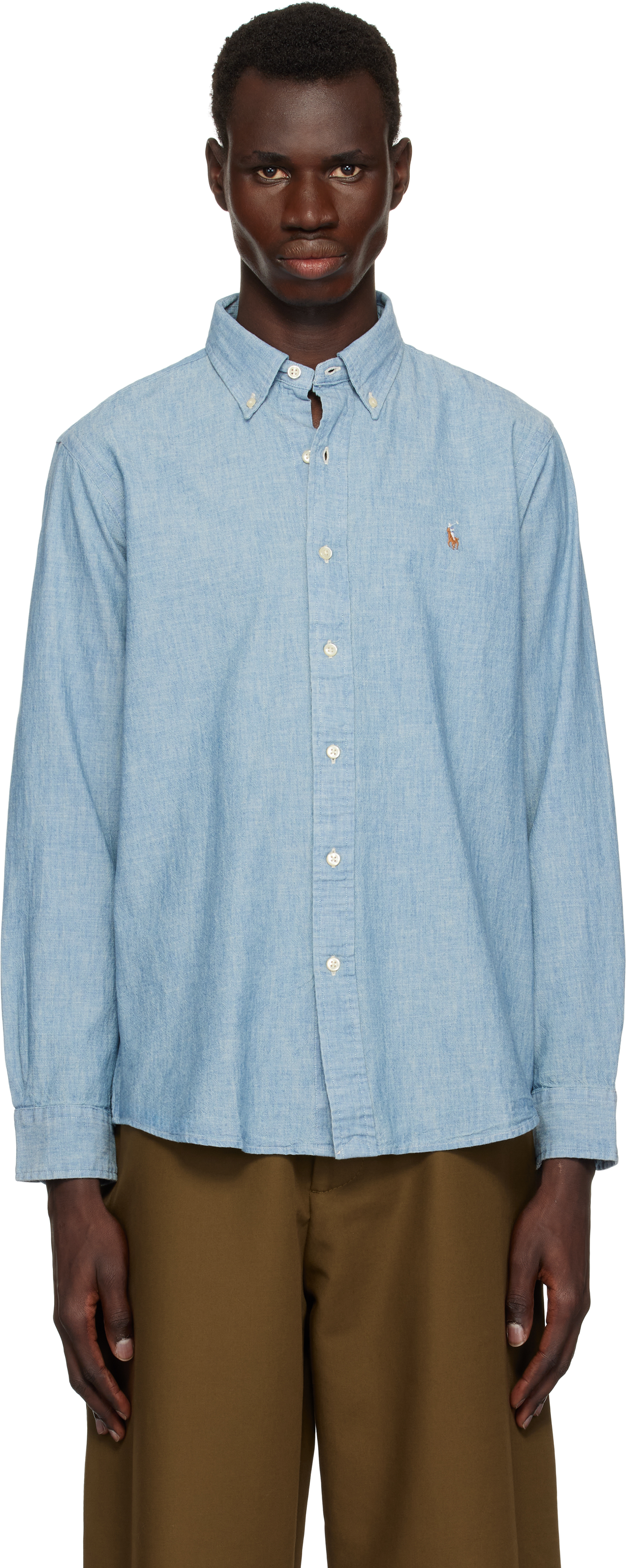 Ralph Lauren Chambray Chemise Mens Shirts Polo Ralph Lauren Slim