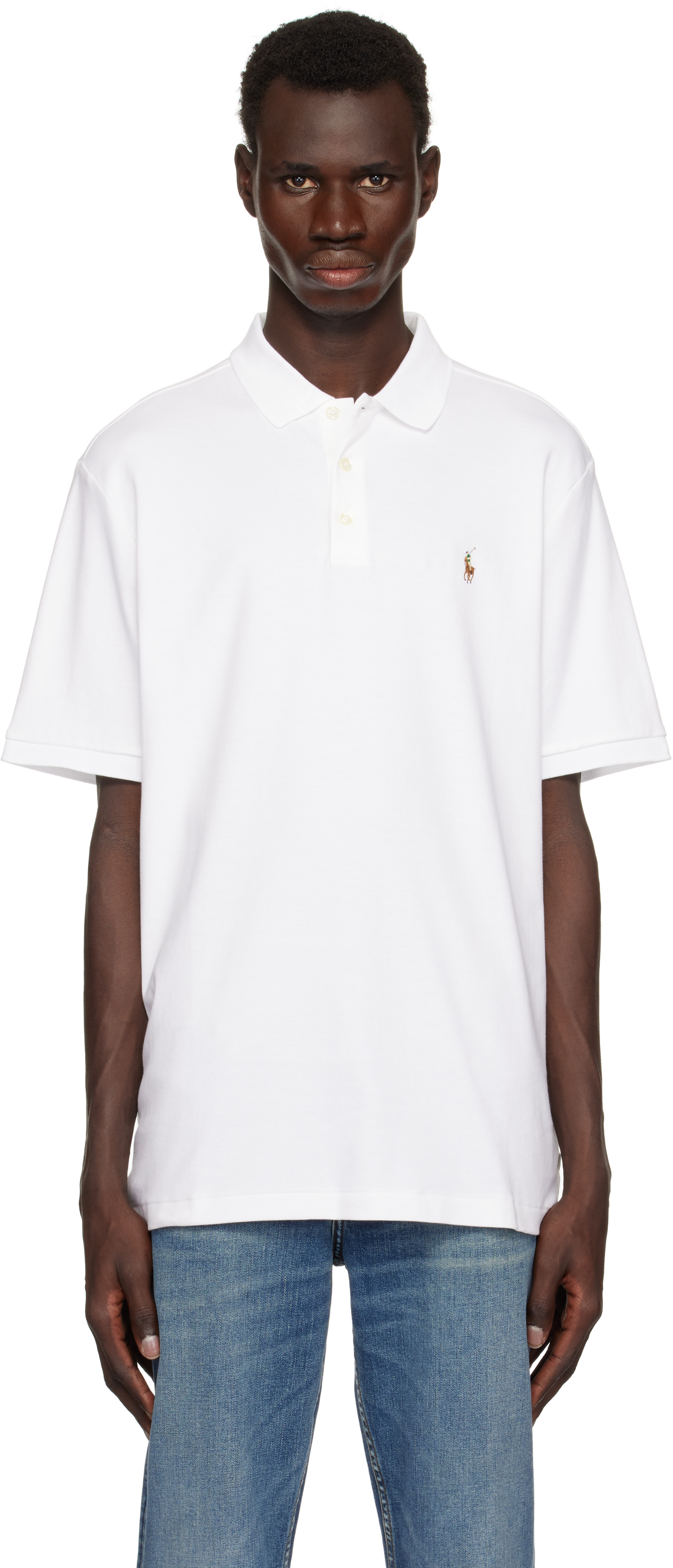 White Classic Fit Soft Cotton Polo