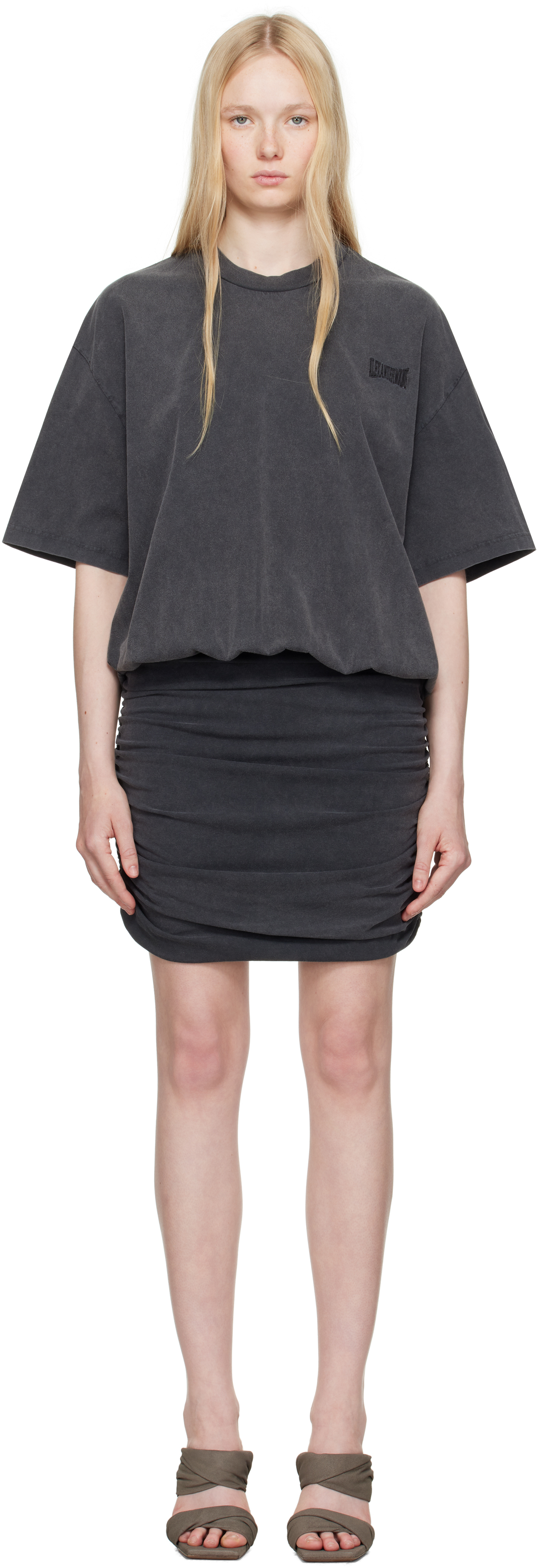 alexanderwang. t Gray Pre-Styled T-Shirt Minidress