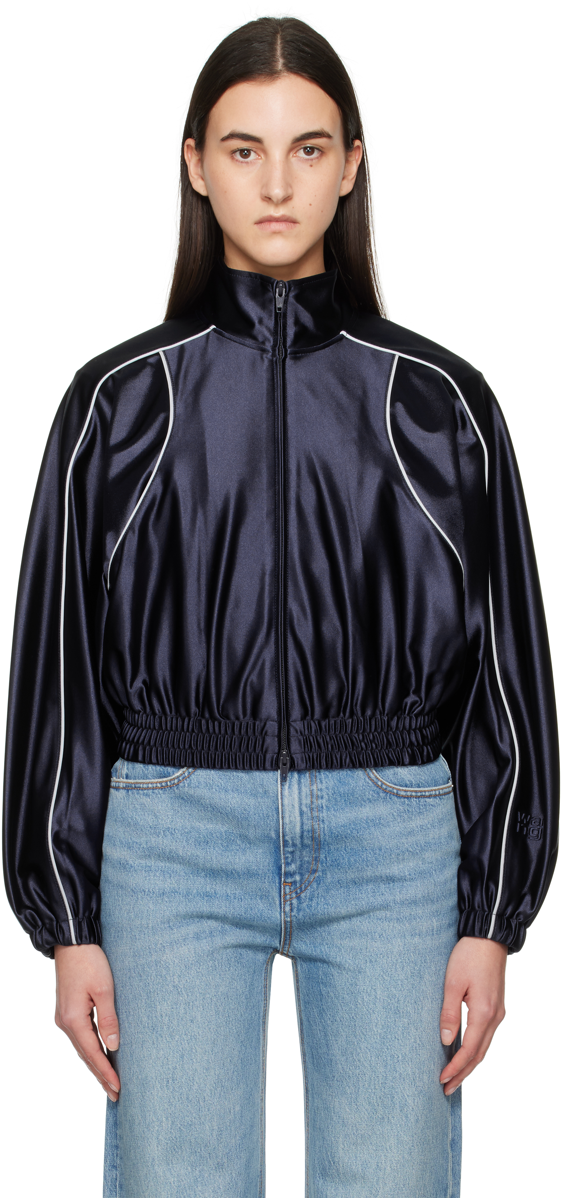 alexanderwang. t Navy Deconstructed Track Jacket