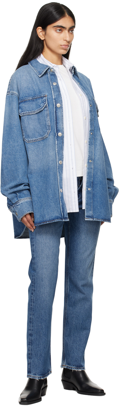 Agolde 90's Pinch Waist High Rise Straight Jeans In Portrait In Essence (deep Ind)