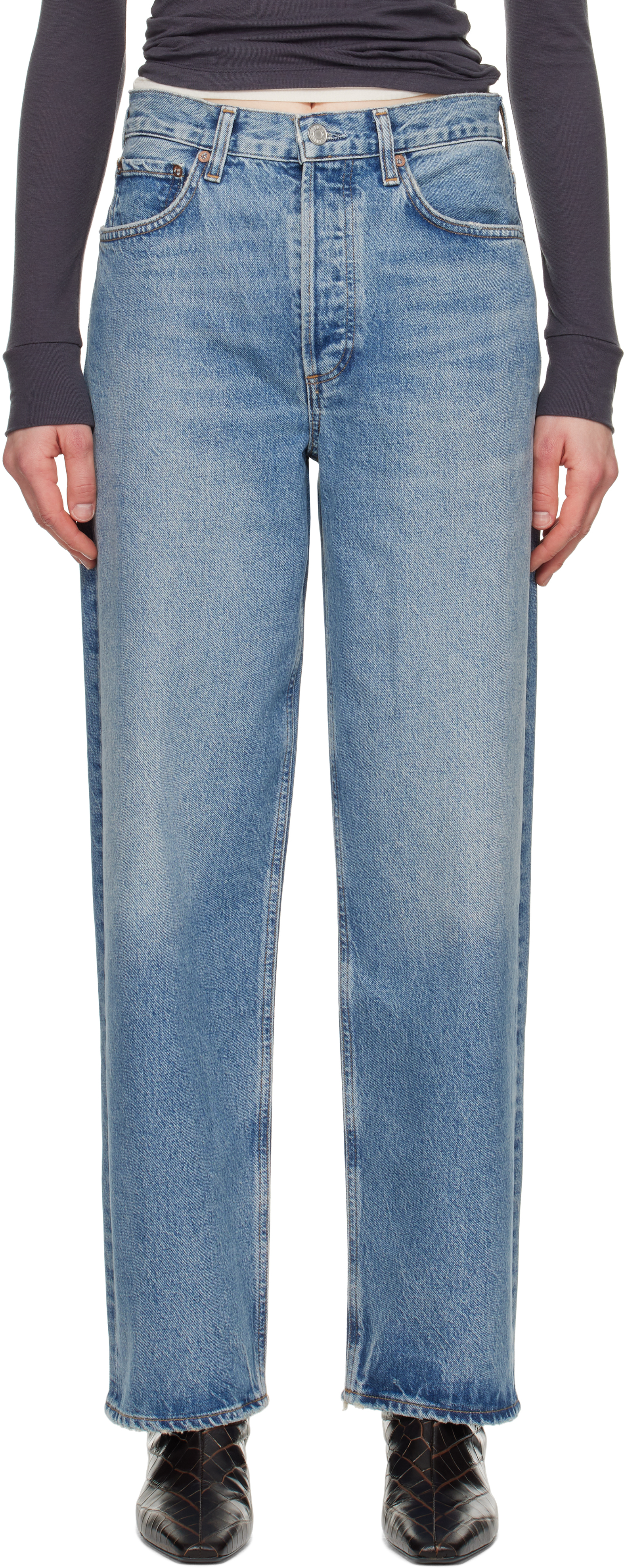【関税込み】AGOLDE ブルー Henson ジーンズ AGOLDE: Blue Henson Jeans | SSENSE
